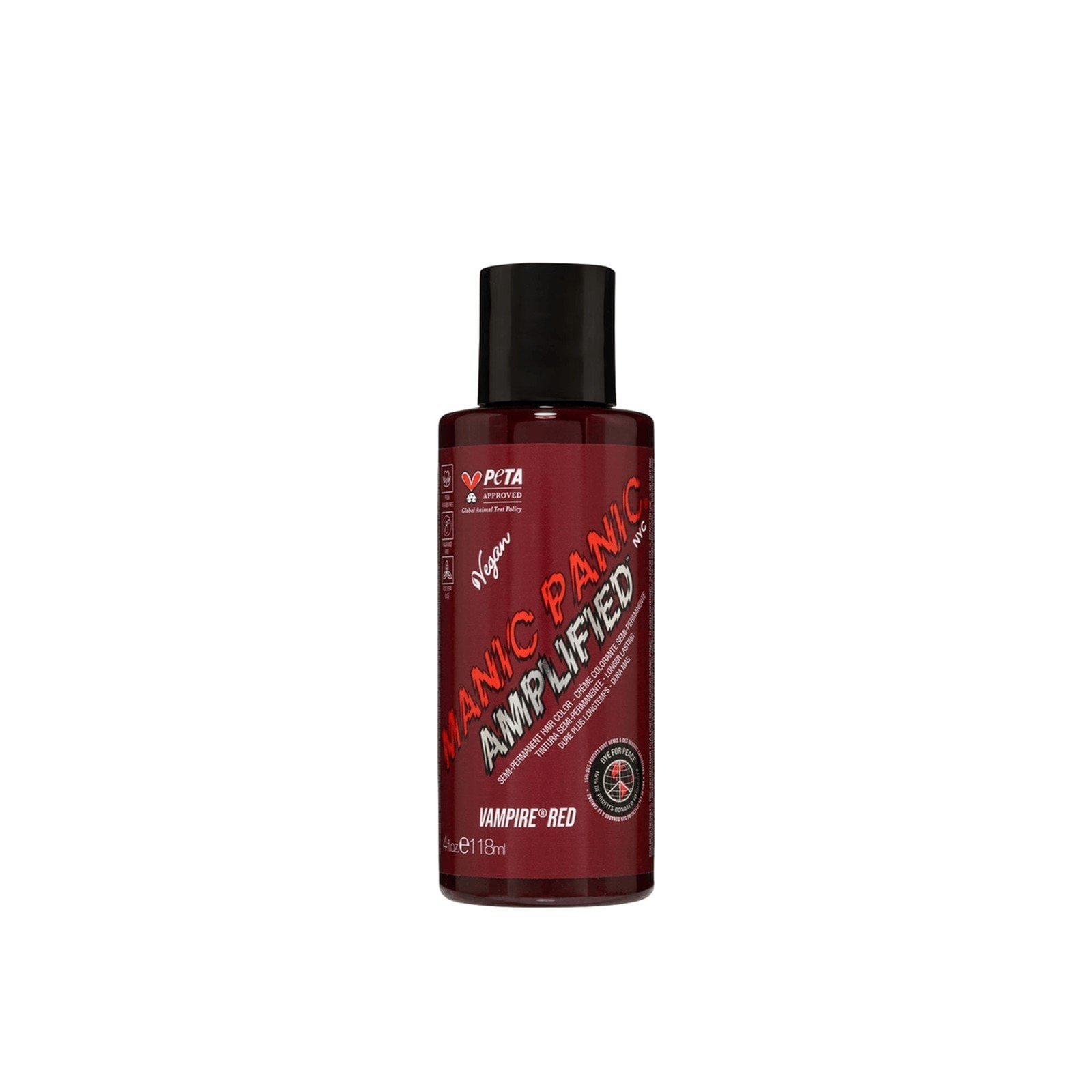 Manic Panic Amplified Semi-Permanent Hair Color Vampire Red 118ml (4floz)