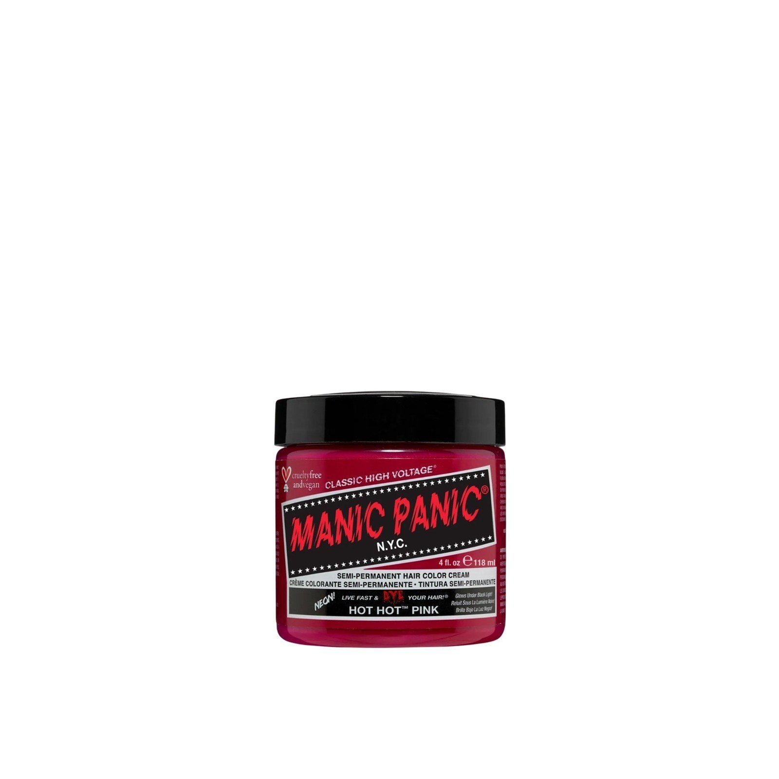 Manic Panic Classic High Voltage Semi-Permanent Hair Color Cream Hot Hot Pink 118ml