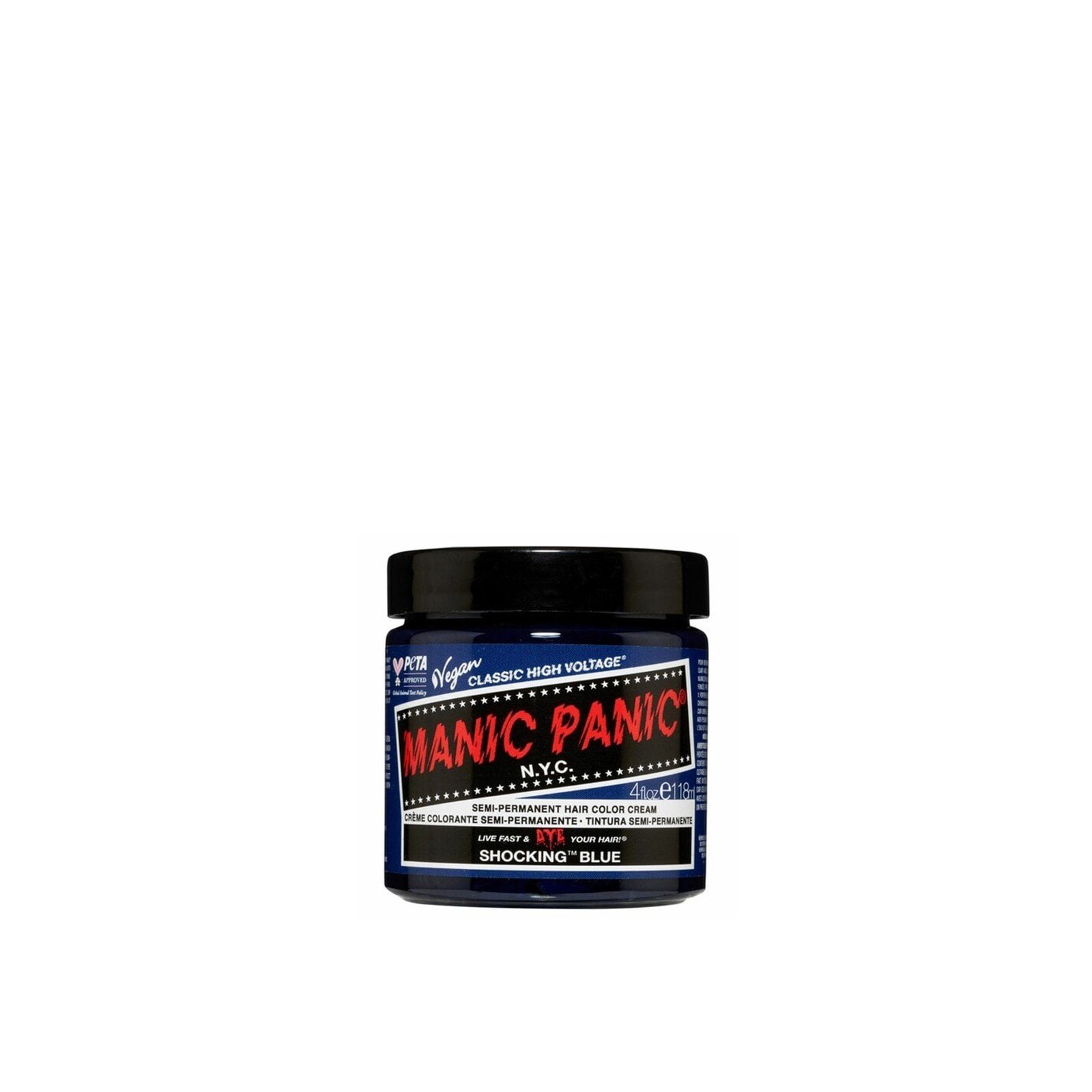Manic Panic Classic High Voltage Semi-Permanent Hair Color Cream Shocking Blue 118ml