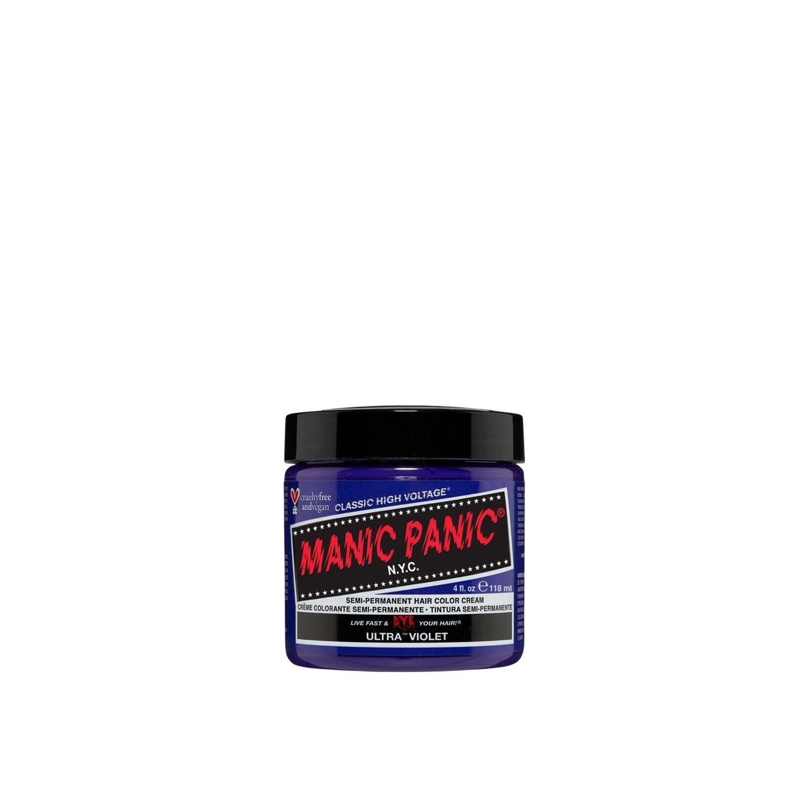 Manic Panic Classic High Voltage Semi-Permanent Hair Color Cream Ultra Violet 118ml