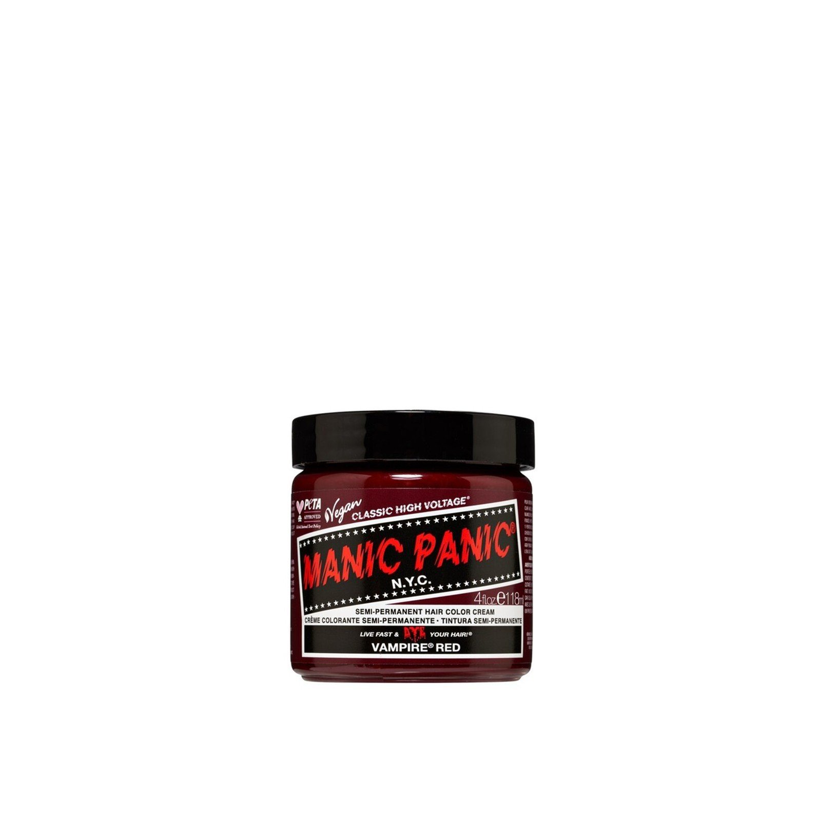 Manic Panic Classic High Voltage Semi-Permanent Hair Color Cream Vampire Red 118ml