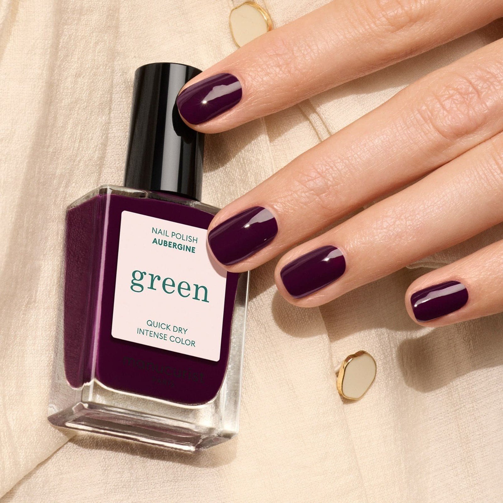 Manucurist Green Nail Polish Aubergine 15ml