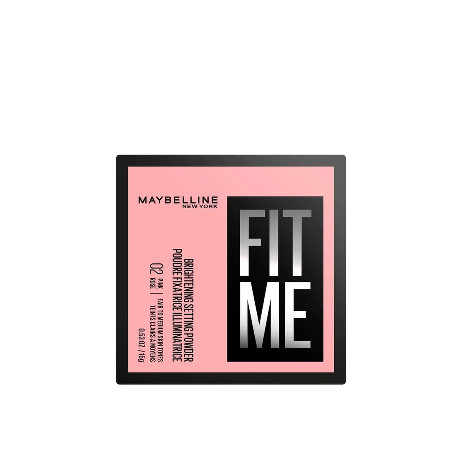 Maybelline Fit Me Brightening Setting Powder 02 Pink Rose 15 g