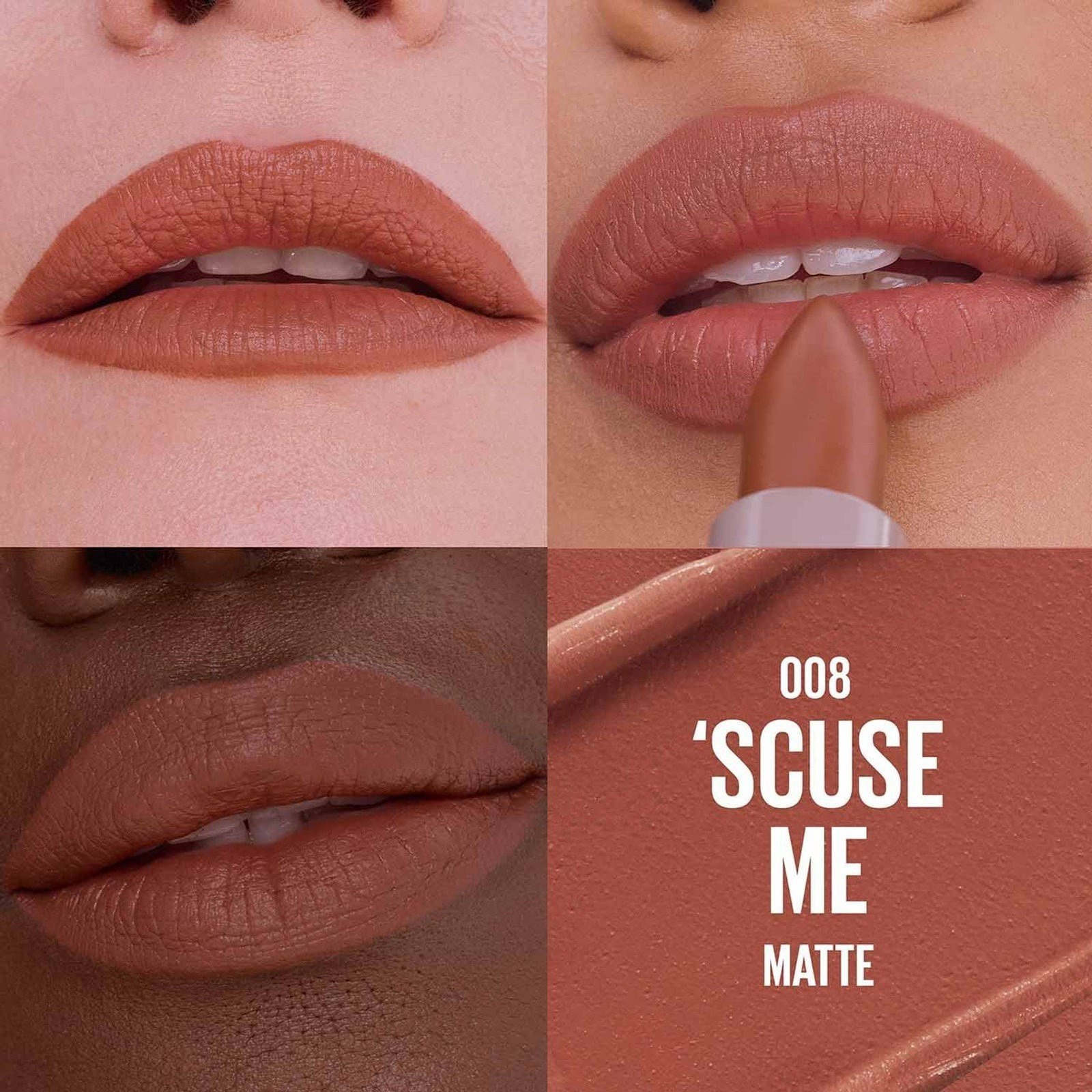 Maybelline Moisturizing Serum Matte Lipstick 008 'Scuse Me