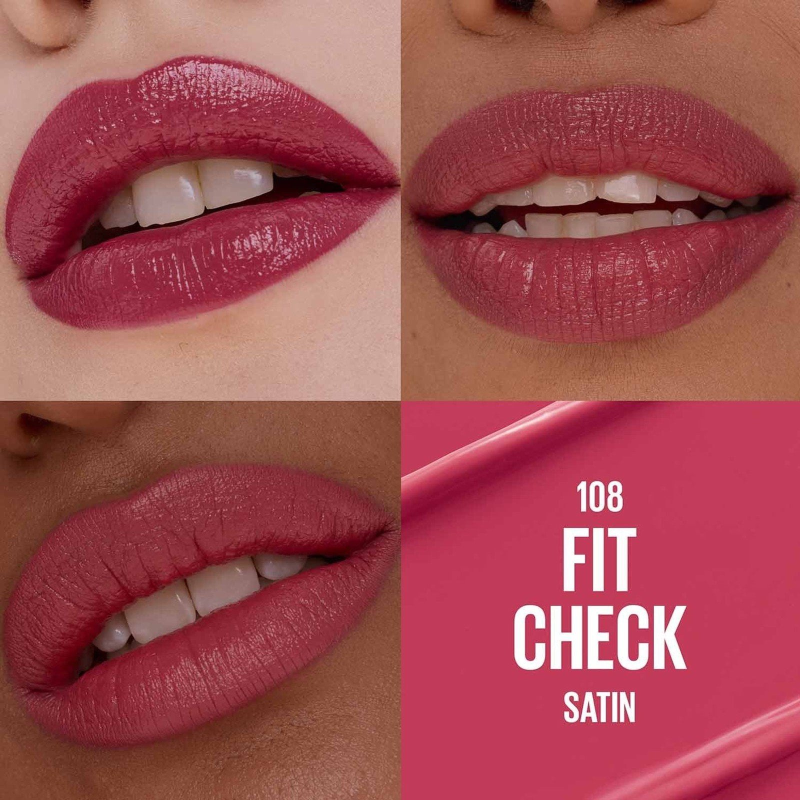 Maybelline Moisturizing Serum Satin Lipstick 108 Fit Check