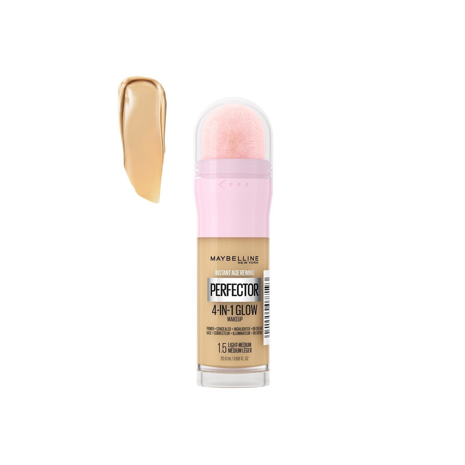 Maybelline Perfector 4-In-1 Glow Makeup 1.5 Light Medium 20ml (0.67floz)