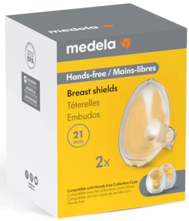 Medela Hands-Free Breast Shields Small Size x2