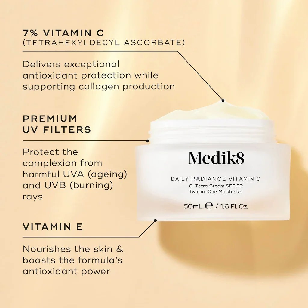 Medik8 Daily Radiance Vitamin C C-Tetra Crema SPF30 50ml