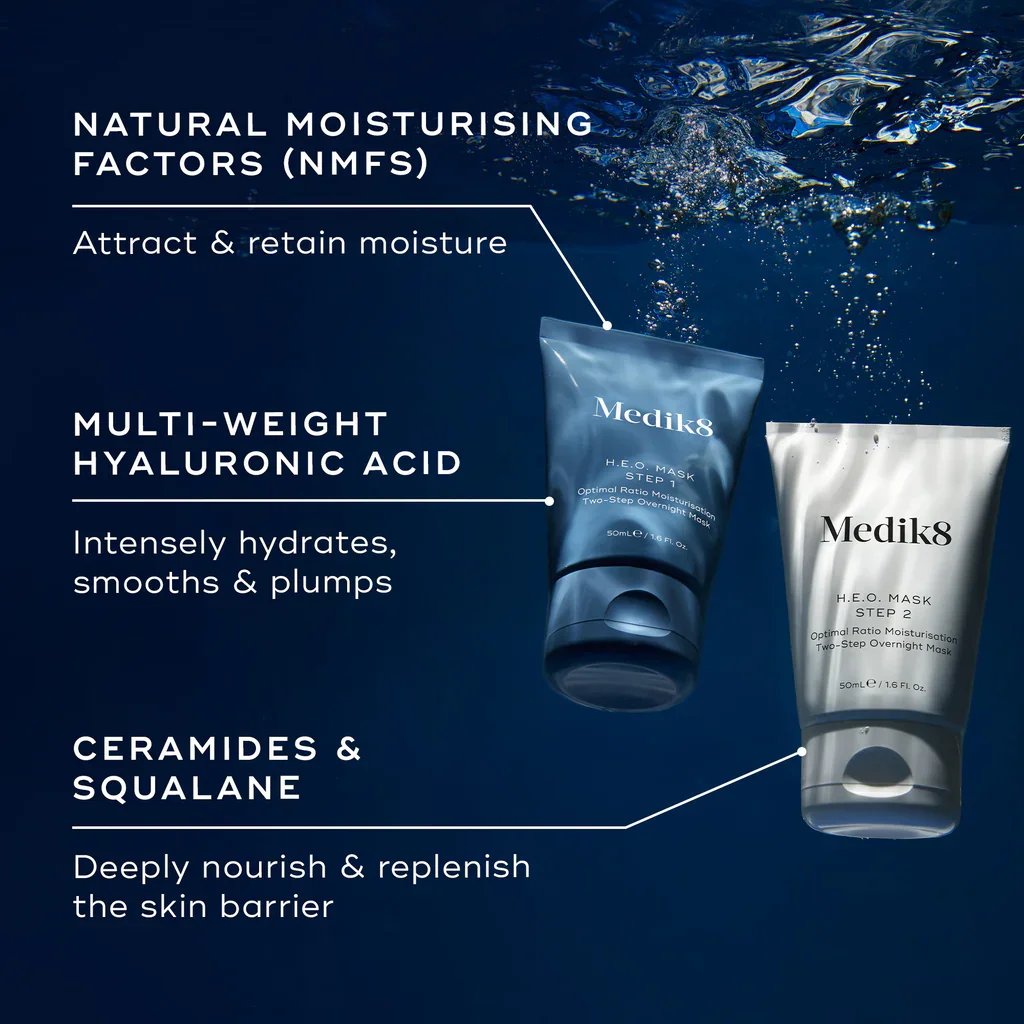 Medik8 H.E.O. قناع Two-Step ليلي قناع 50ml x2