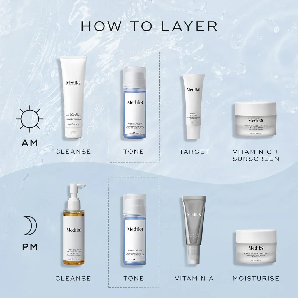 Medik8 Press & Clear Tónico Exfoliante 2% BHA 30ml