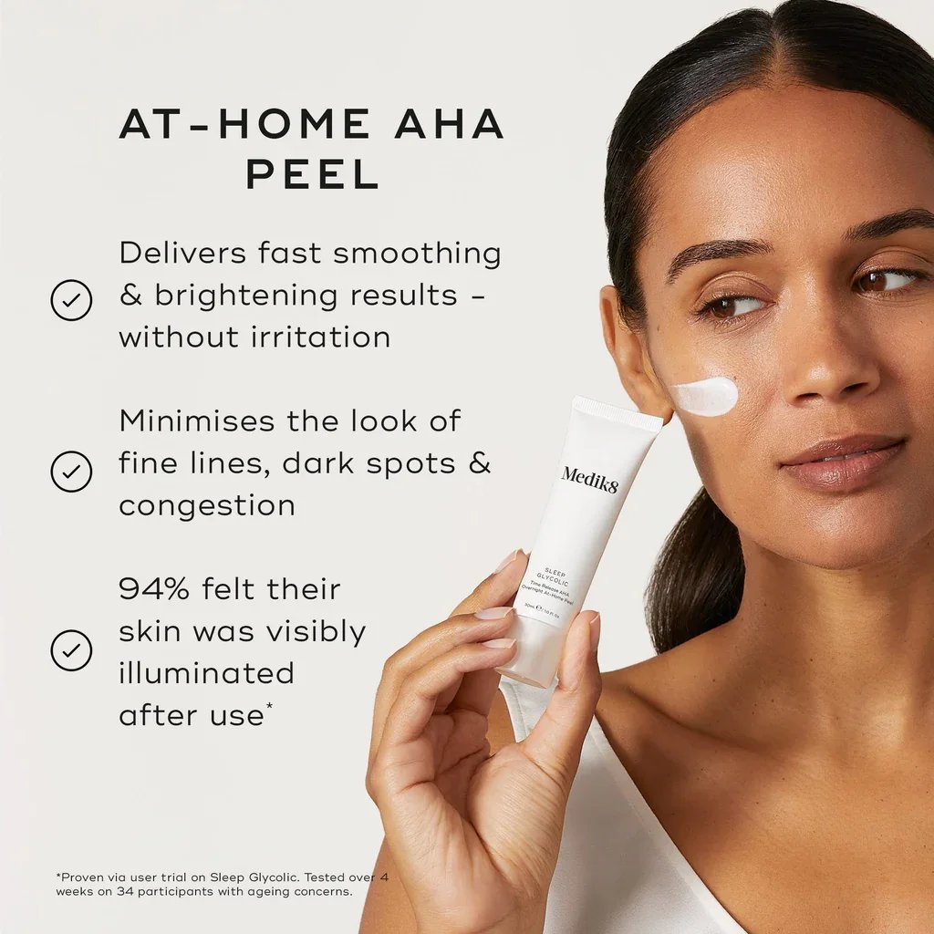 Medik8 نوم Glycolic Time Release AHA ليلي Peel 30ml