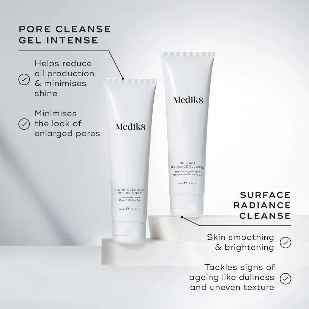 Medik8 Surface Radiance Cleanse Gel Limpiador AHA/BHA 40ml