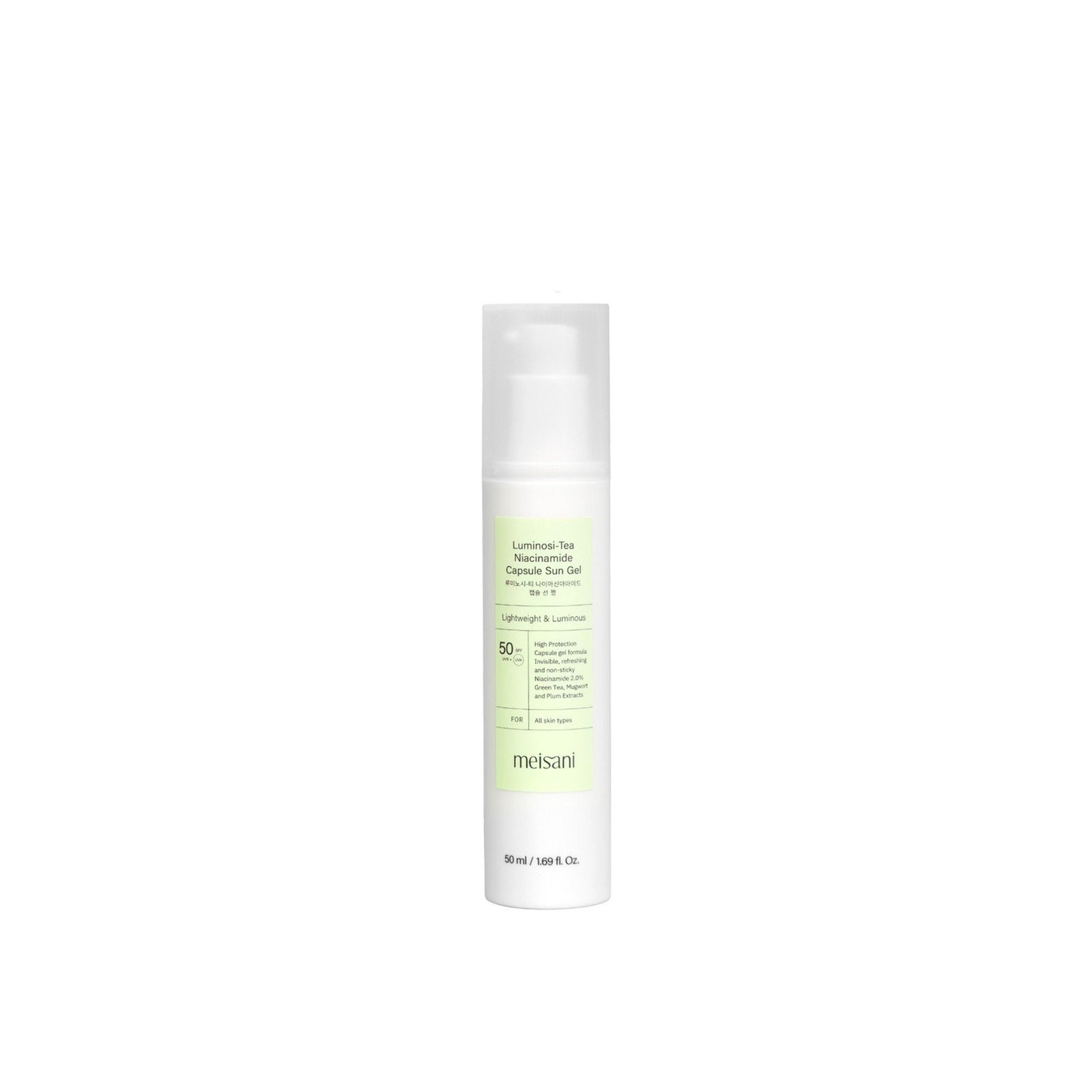 Meisani Luminosi-Tea Niacinamide Capsule Sun Gel SPF50 50ml