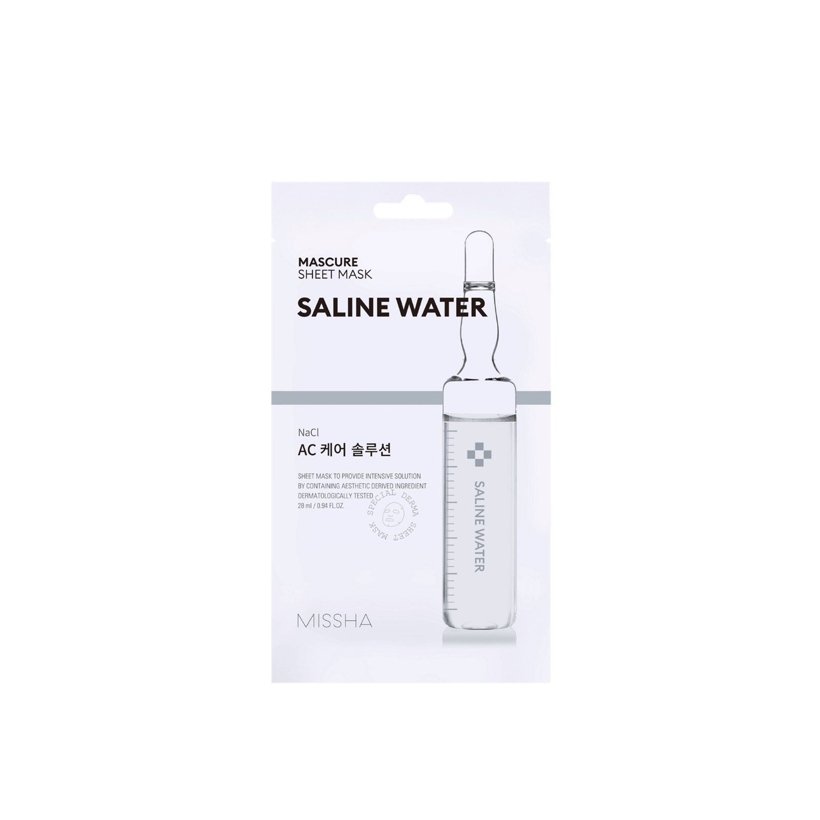 Missha Mascure Ac Care Solution Saline Water Sheet Mask 28ml