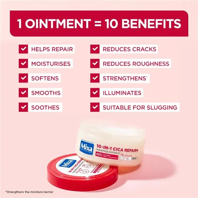 Mixa Cica Repair+ 10-in-1 S.O.S. Repairing Ointment 150ml (5.07floz)