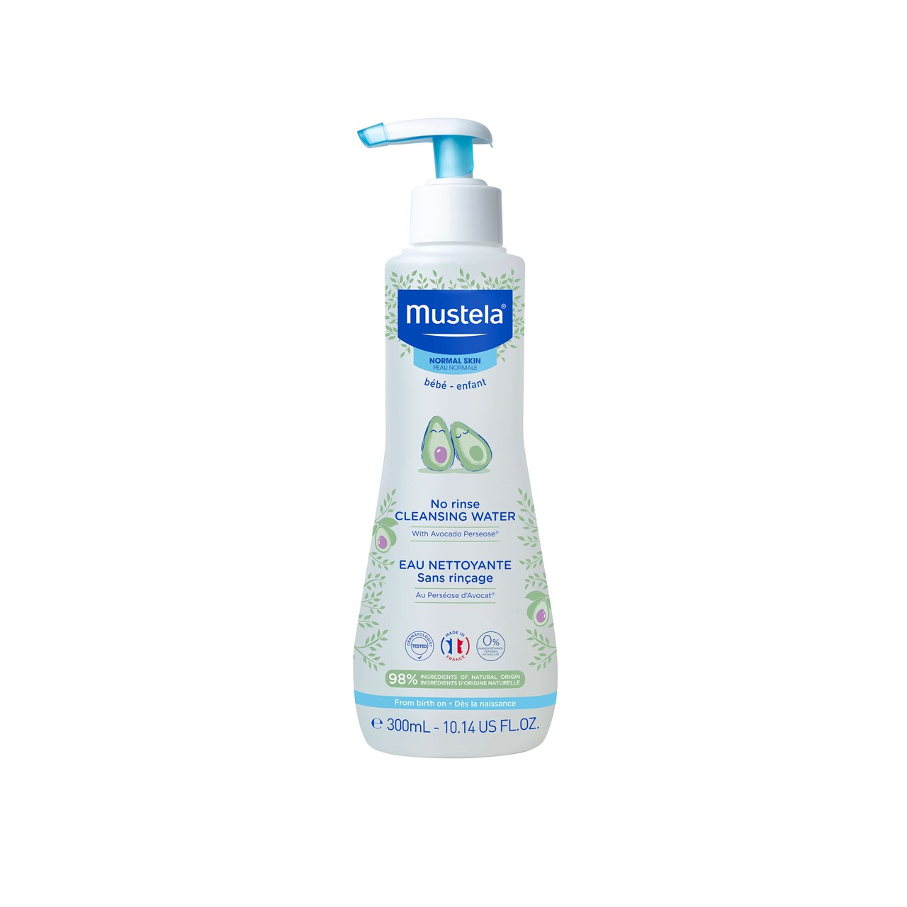 Mustela Baby No Rinse Cleansing Water Face&Diaper Area 300ml (10.14fl oz)