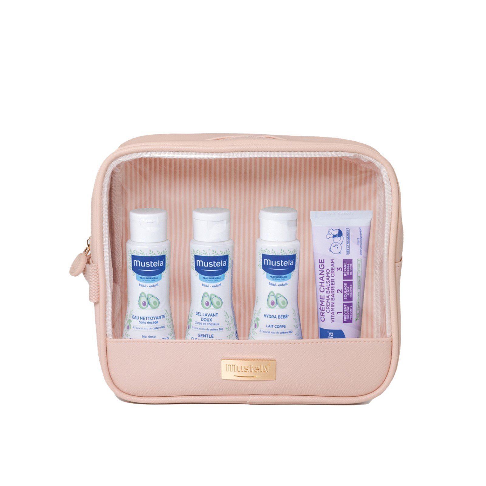 Mustela Essential Kit 4 Products for Babies Newborns Travel Sizes Pink