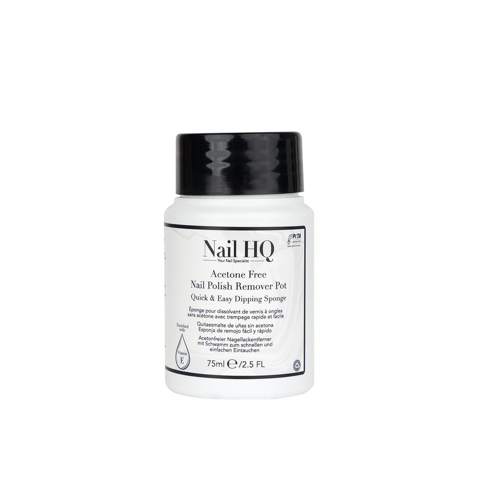 Nail HQ Acetone Free Nail Polish Remover Sponge 75ml (2.5floz)