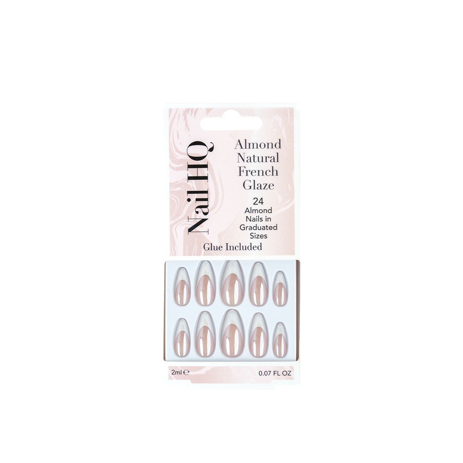 Nail HQ Almond Natural French Glaze Nails x24 قطر
