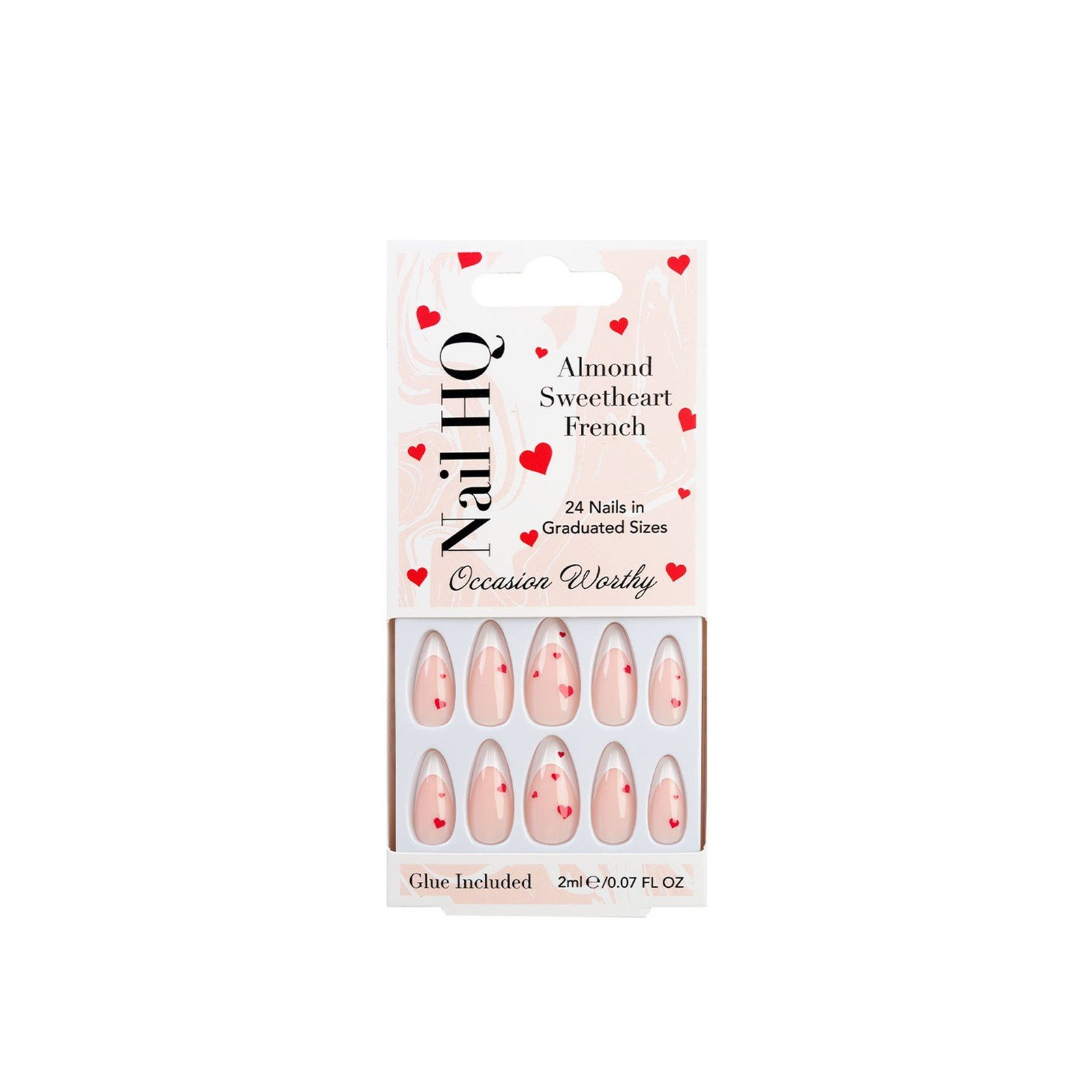 Nail HQ Almond Sweetheart French Nails x24