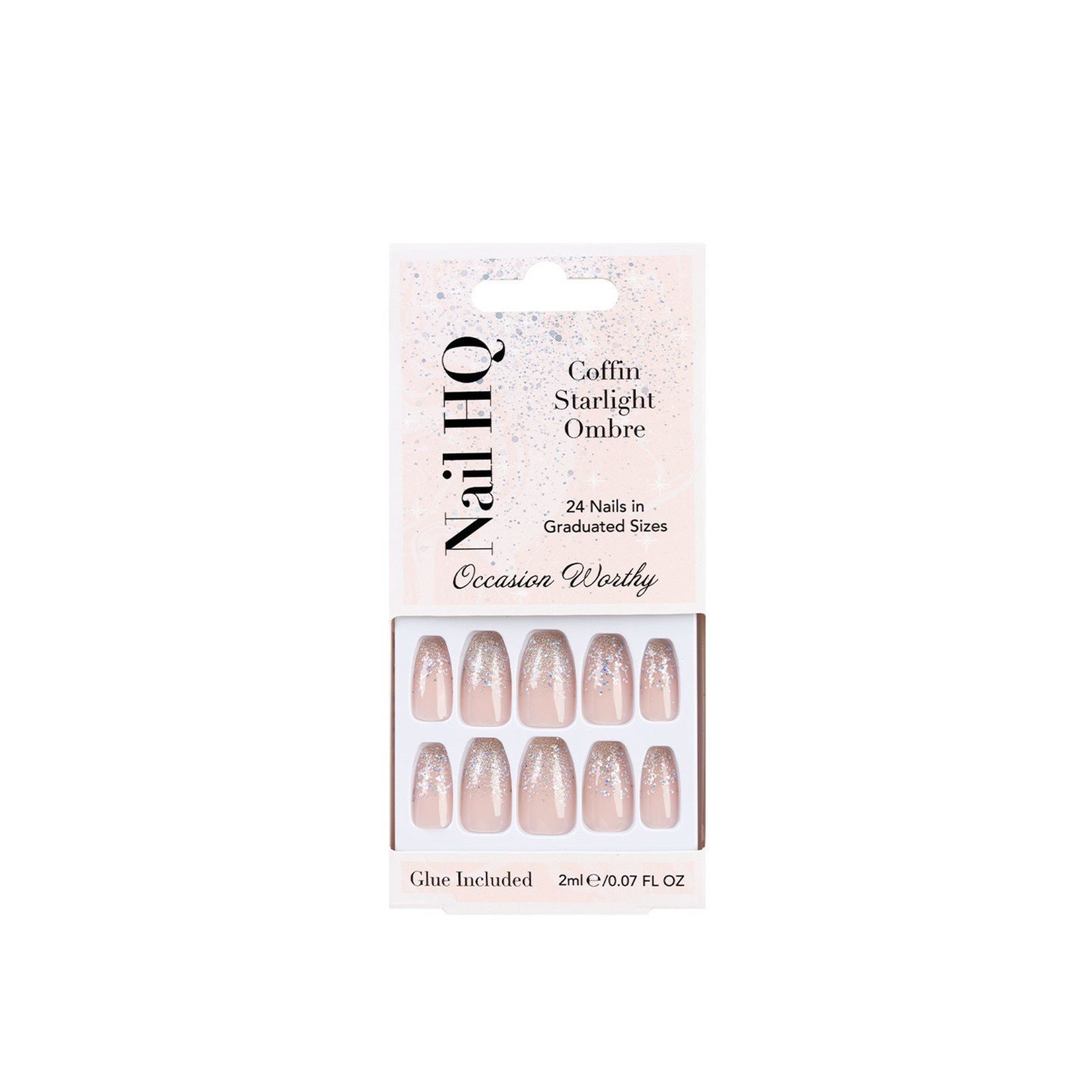 Nail HQ Coffin Starlight Ombre Nails x24
