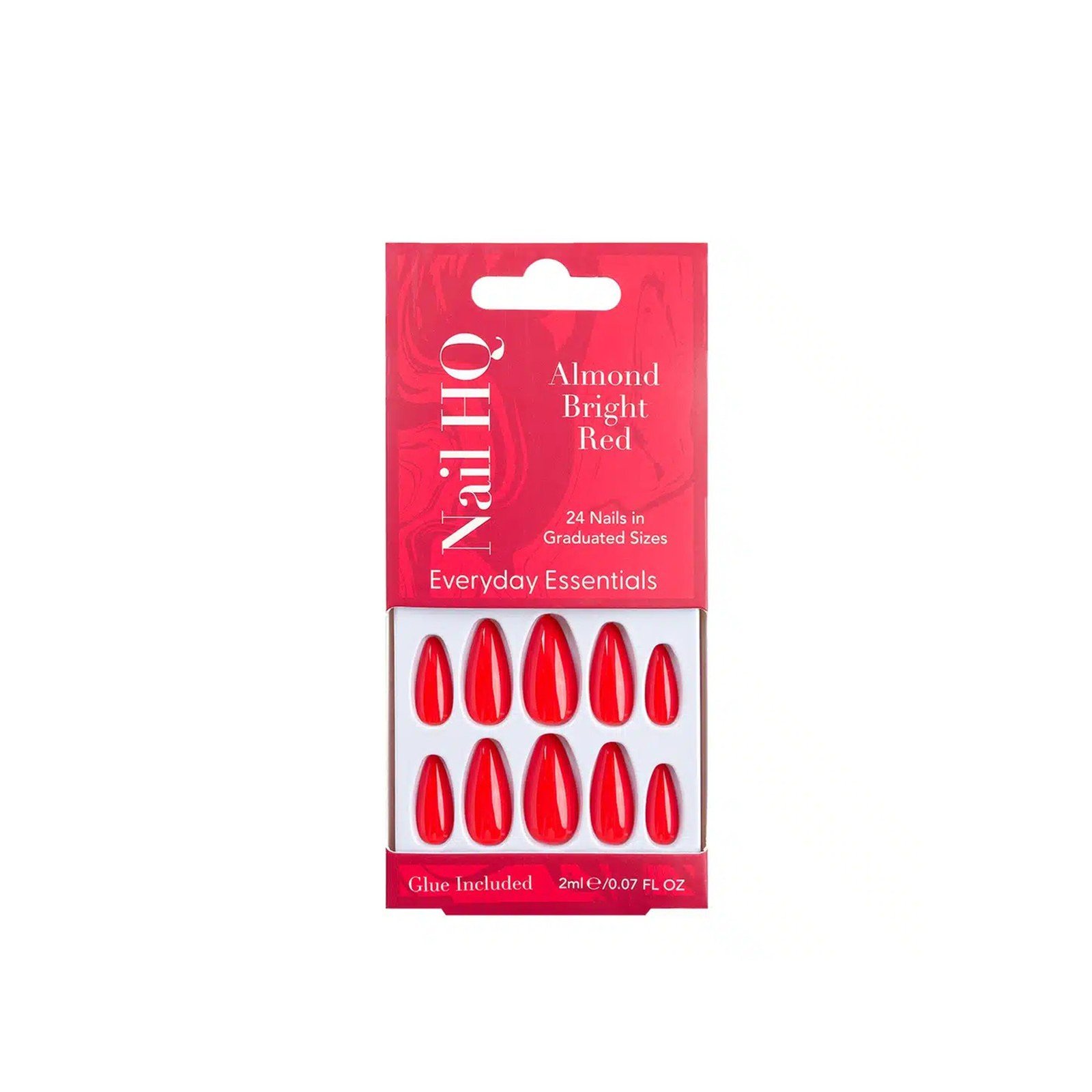 Nail HQ Everyday Essetials Almond Bright Red Nails x24 قطر