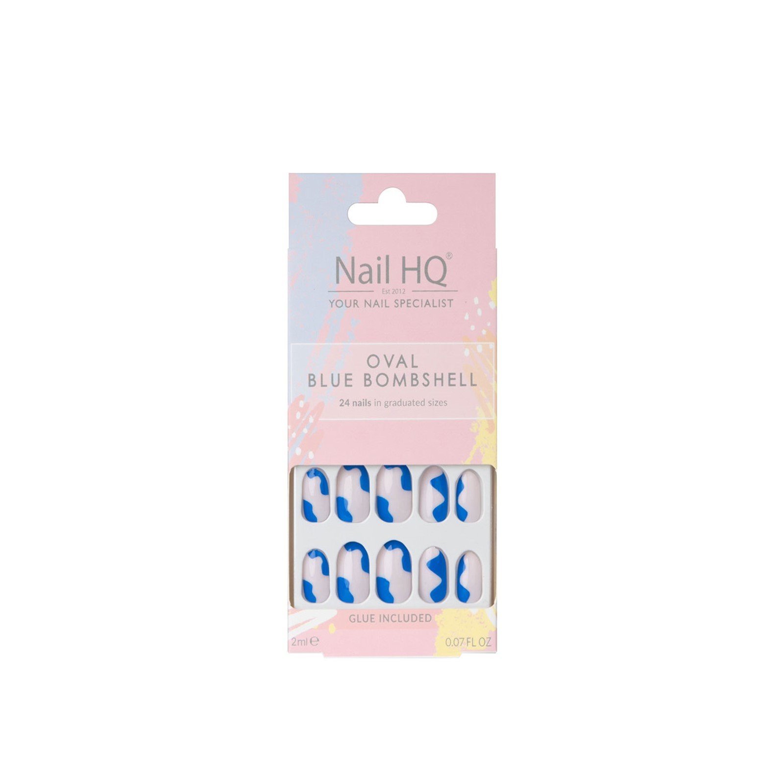 Nail HQ Oval Blue Bombshell Nails x24