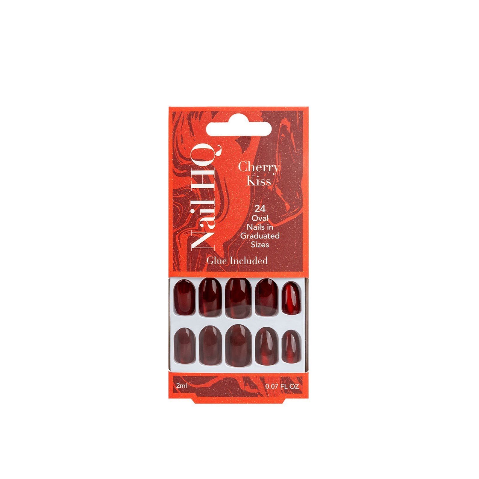 Nail HQ Oval Cherry Kiss Nails x24