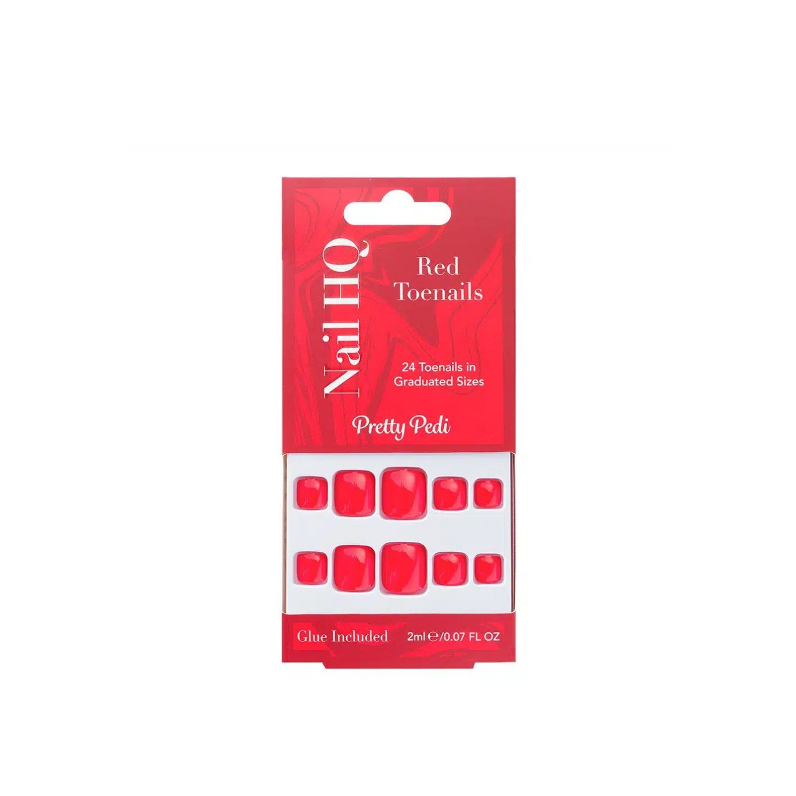 Nail HQ Pretty Pedi Red Toenails x24 قطر