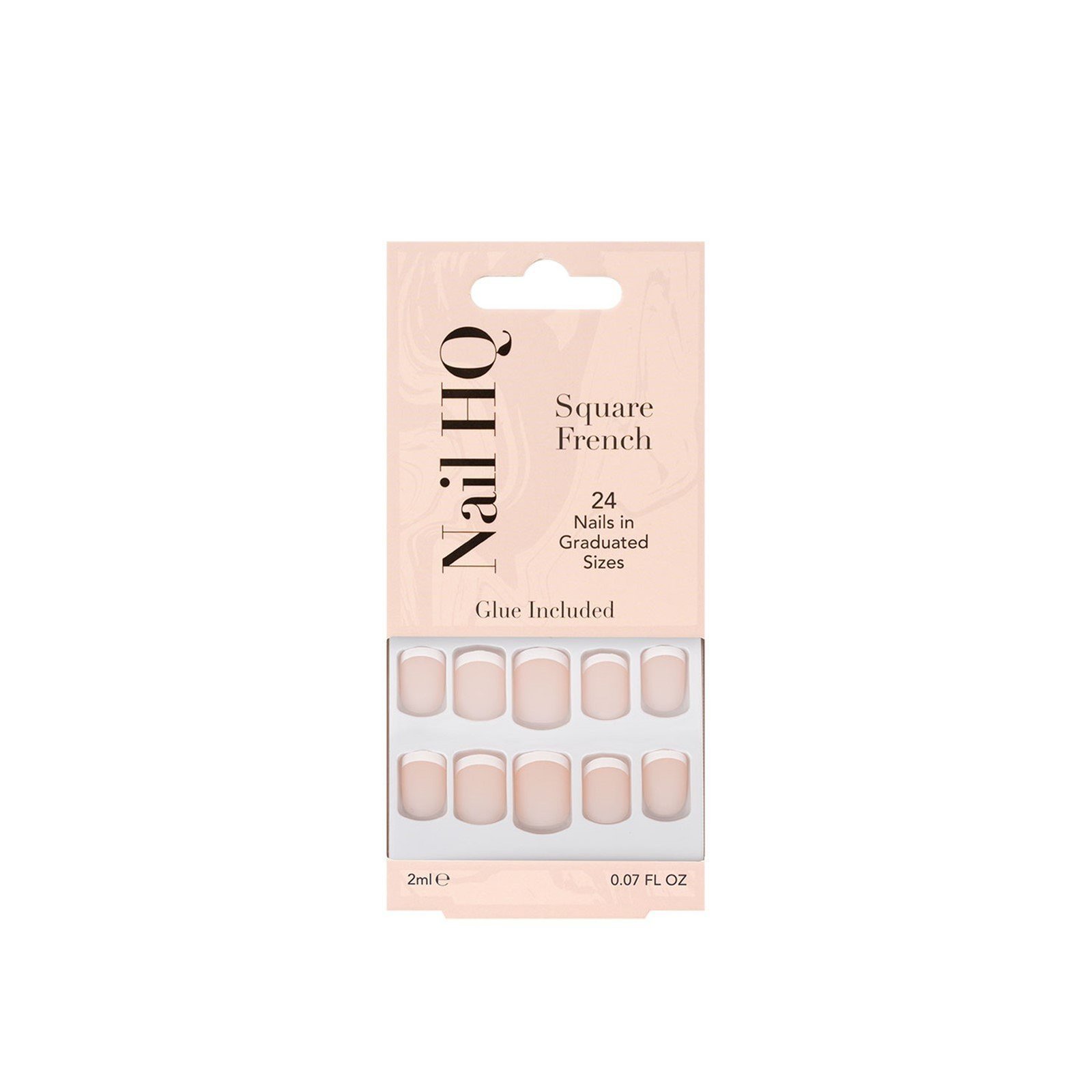 Nail HQ Square French Nails x24