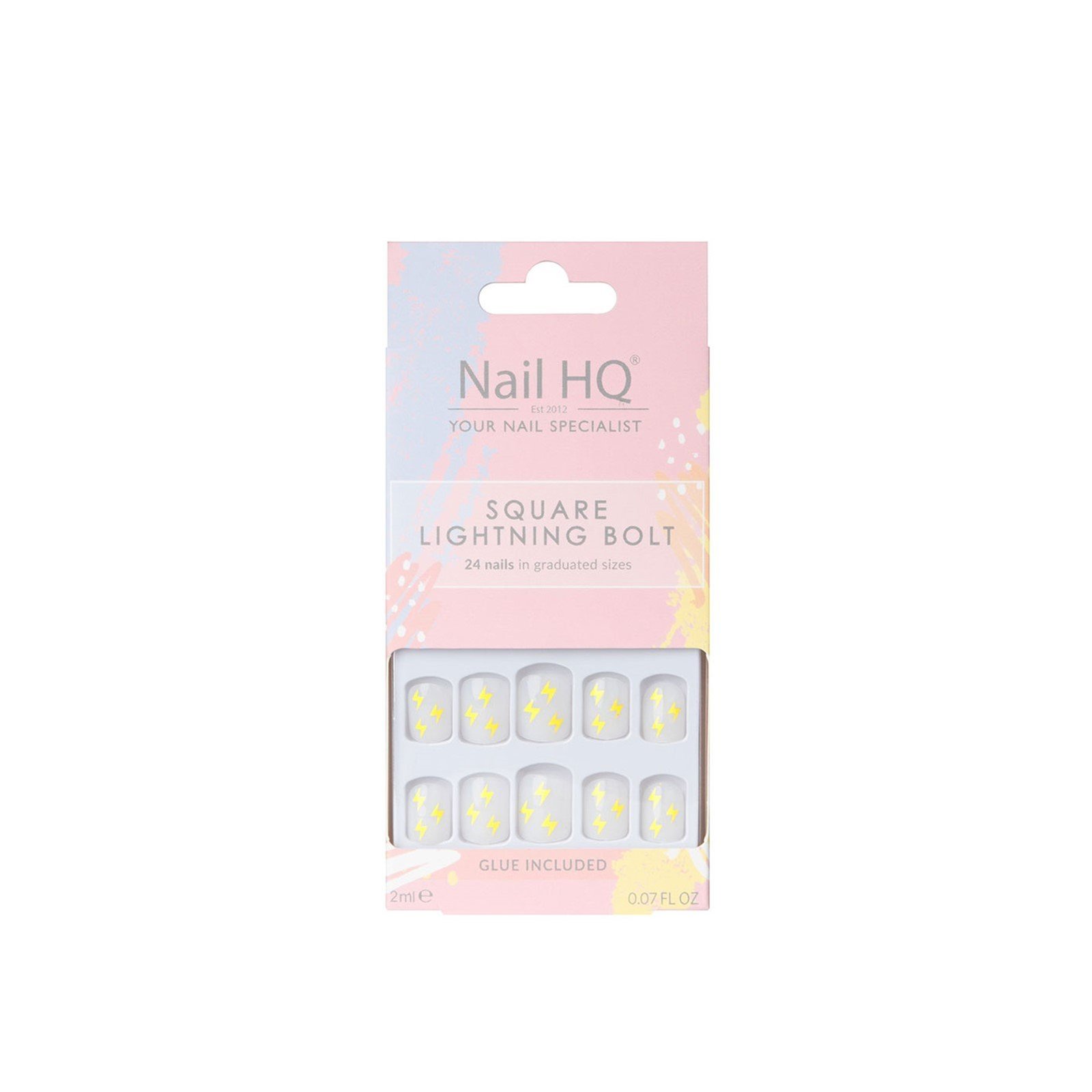 Nail HQ Square Lightning Bolt Nails x24