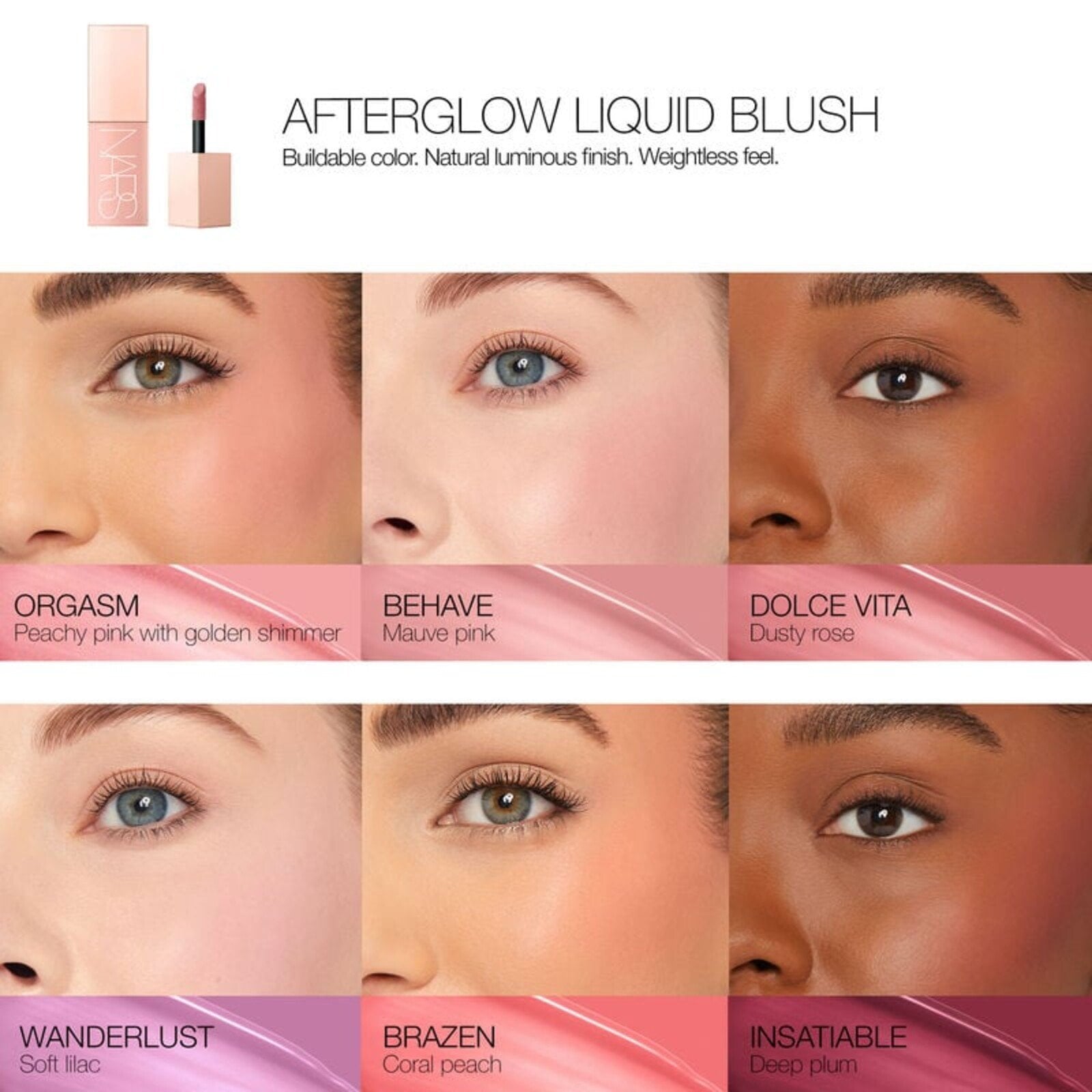NARS Cosmetics Afterglow Liquid Blush Secret Lover 7ml
