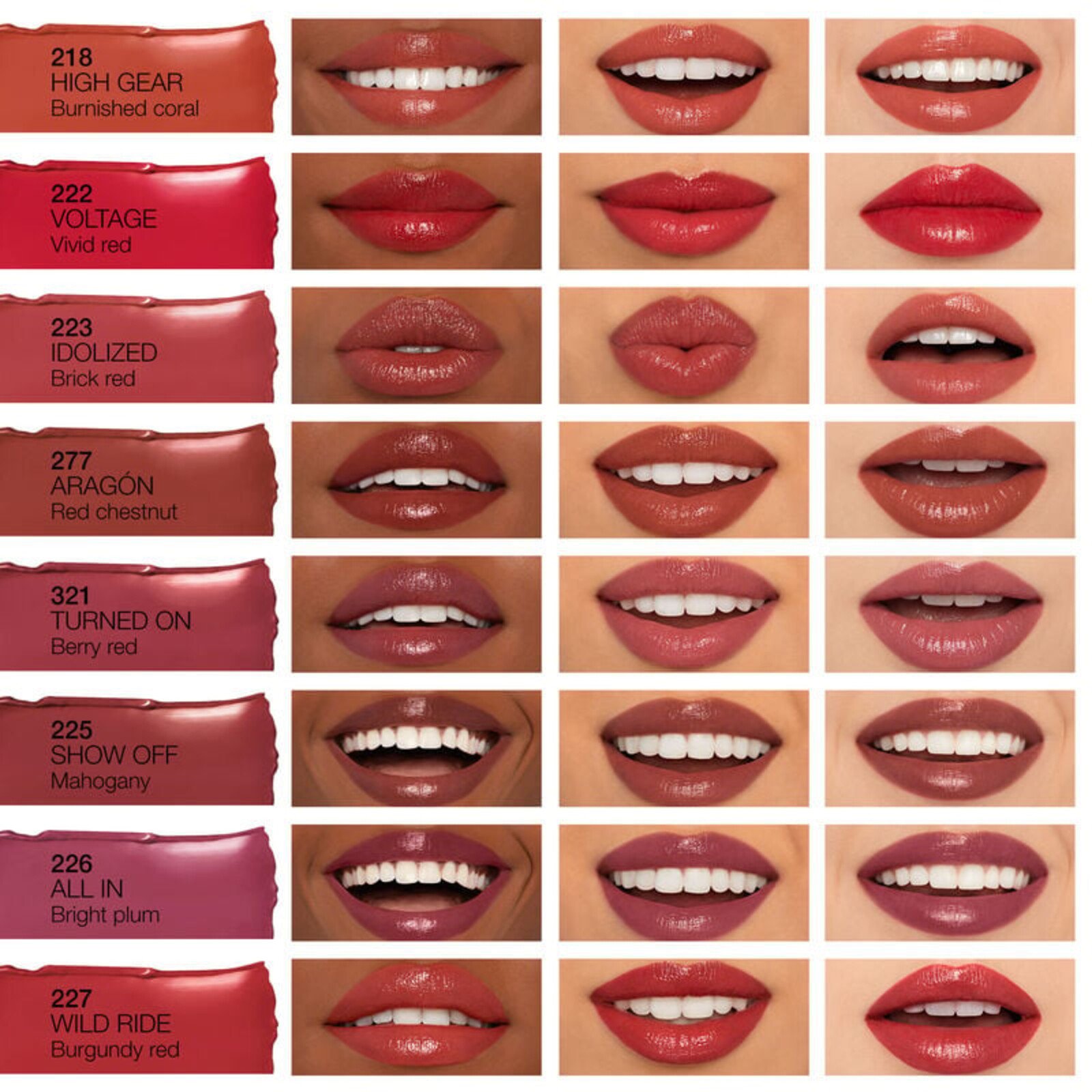 NARS Kosmetik Afterglow Sensual Shine Lippenstift 777 Orgasmus 1.5g