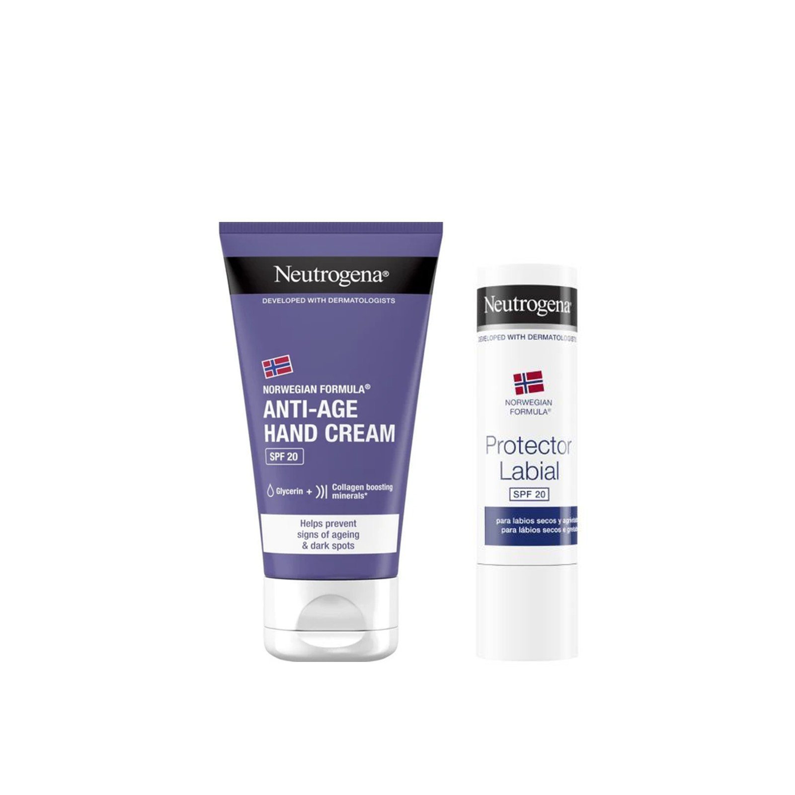 Neutrogena Anti-Age Hand Cream SPF20 75ml + Lipstick SPF20 4.8g