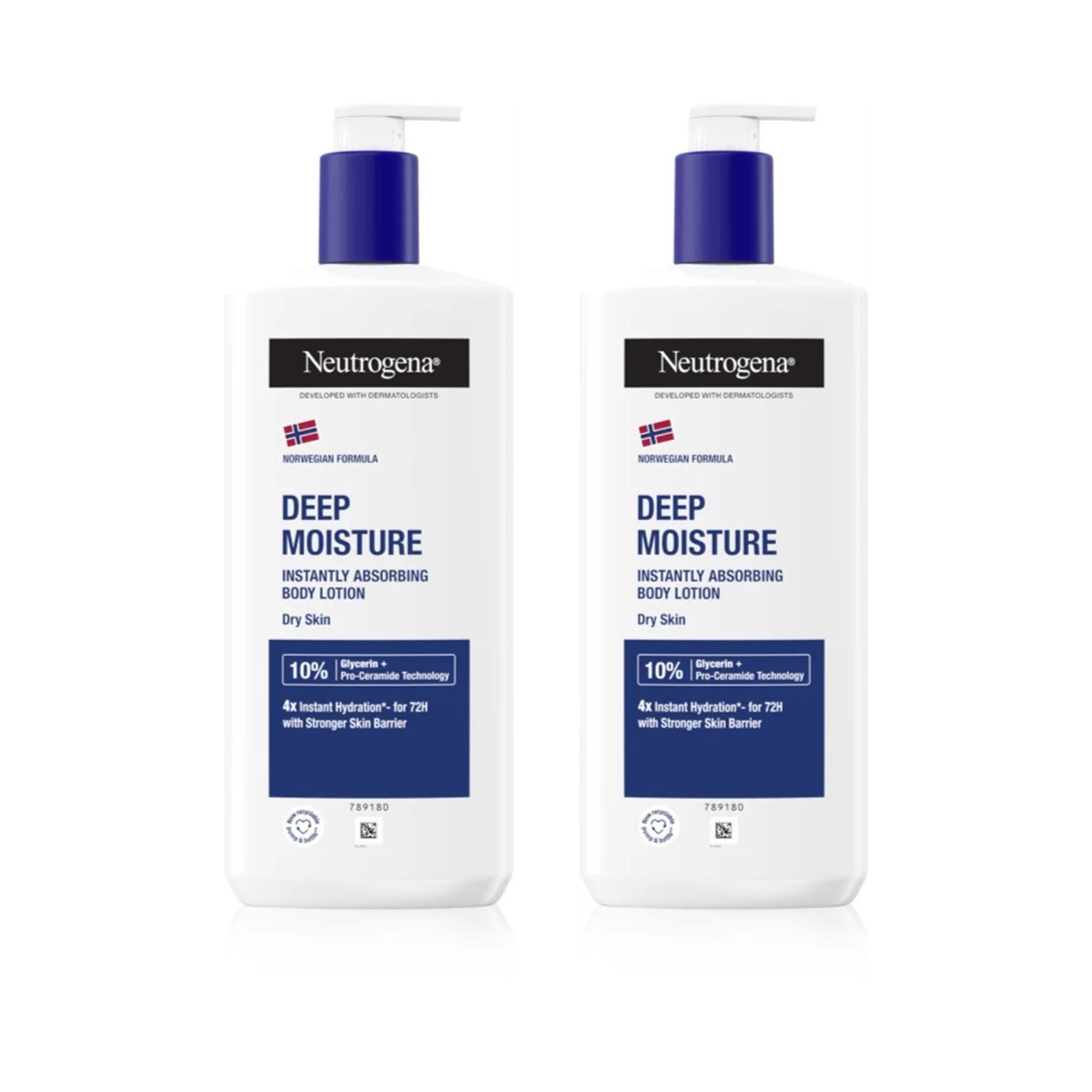 Neutrogena Deep Moisture Body Lotion Dry Skin 750ml x2