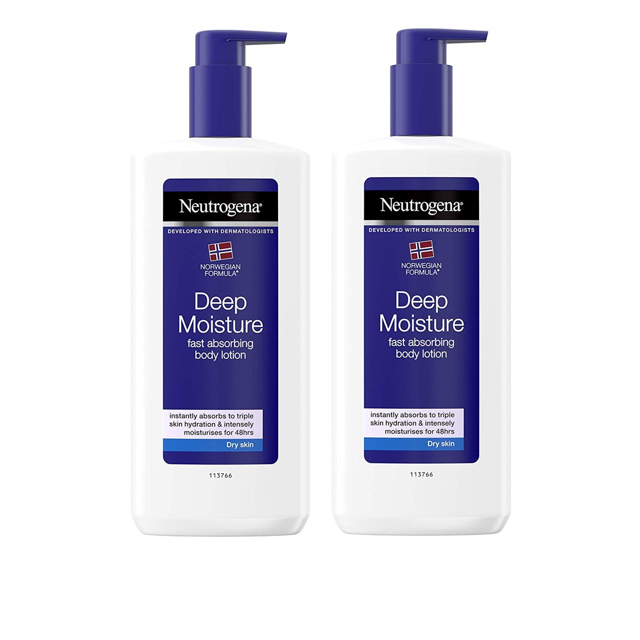 Neutrogena Deep Moisture Body Lotion Dry Skin 750ml x2 (2x25.36fl oz)