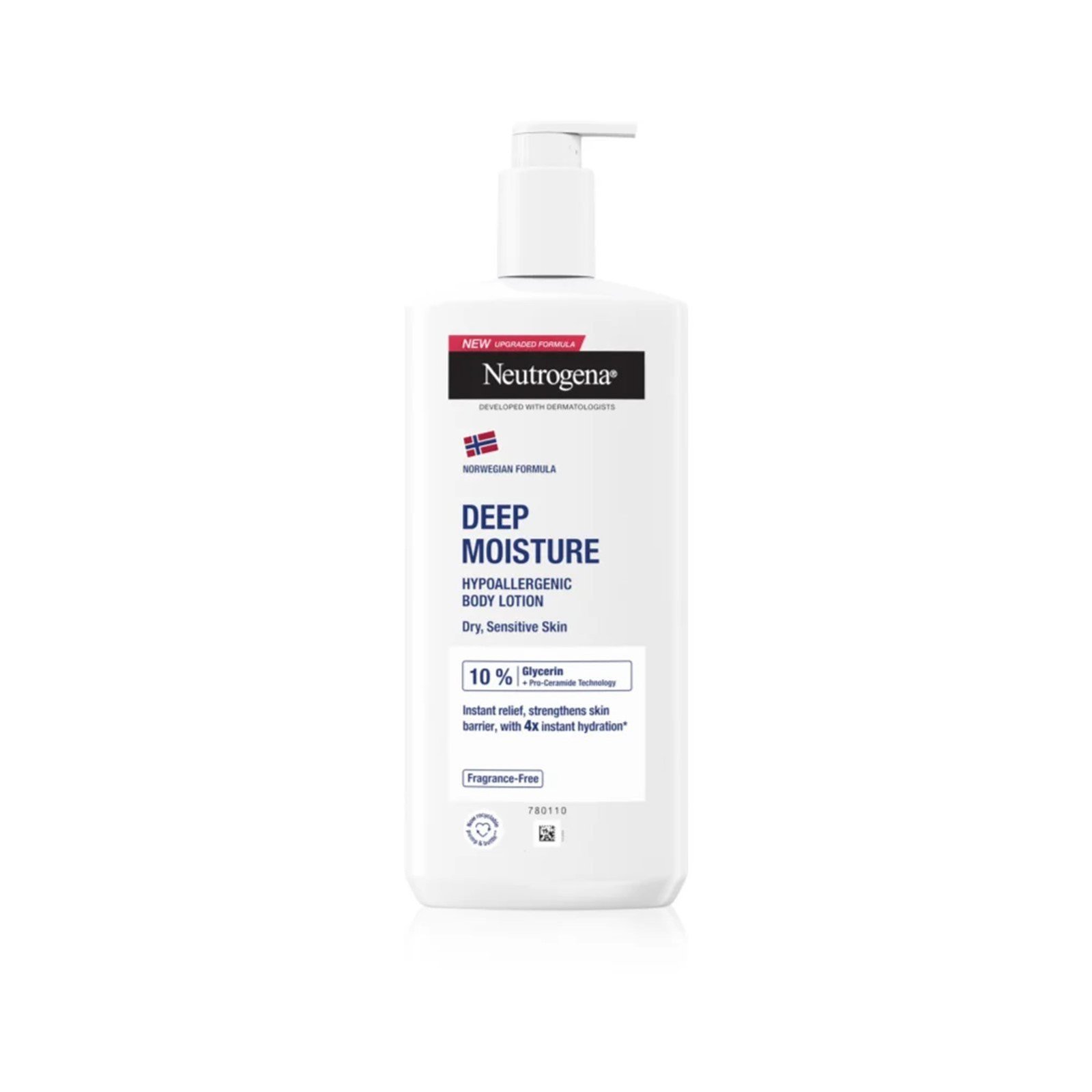 Neutrogena Deep Moisture Hypoallergenic Body Lotion Fragrance-Free 400ml