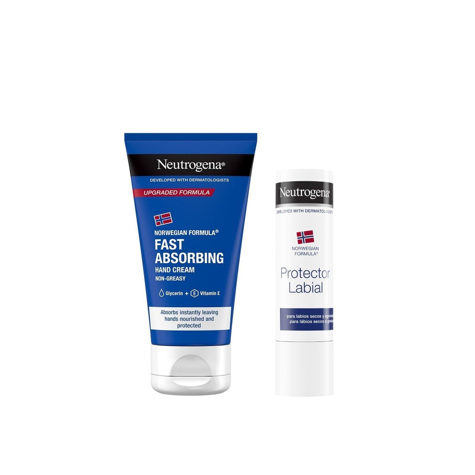 Neutrogena Hand Cream Light Texture 75ml + Lipstick 4.8g