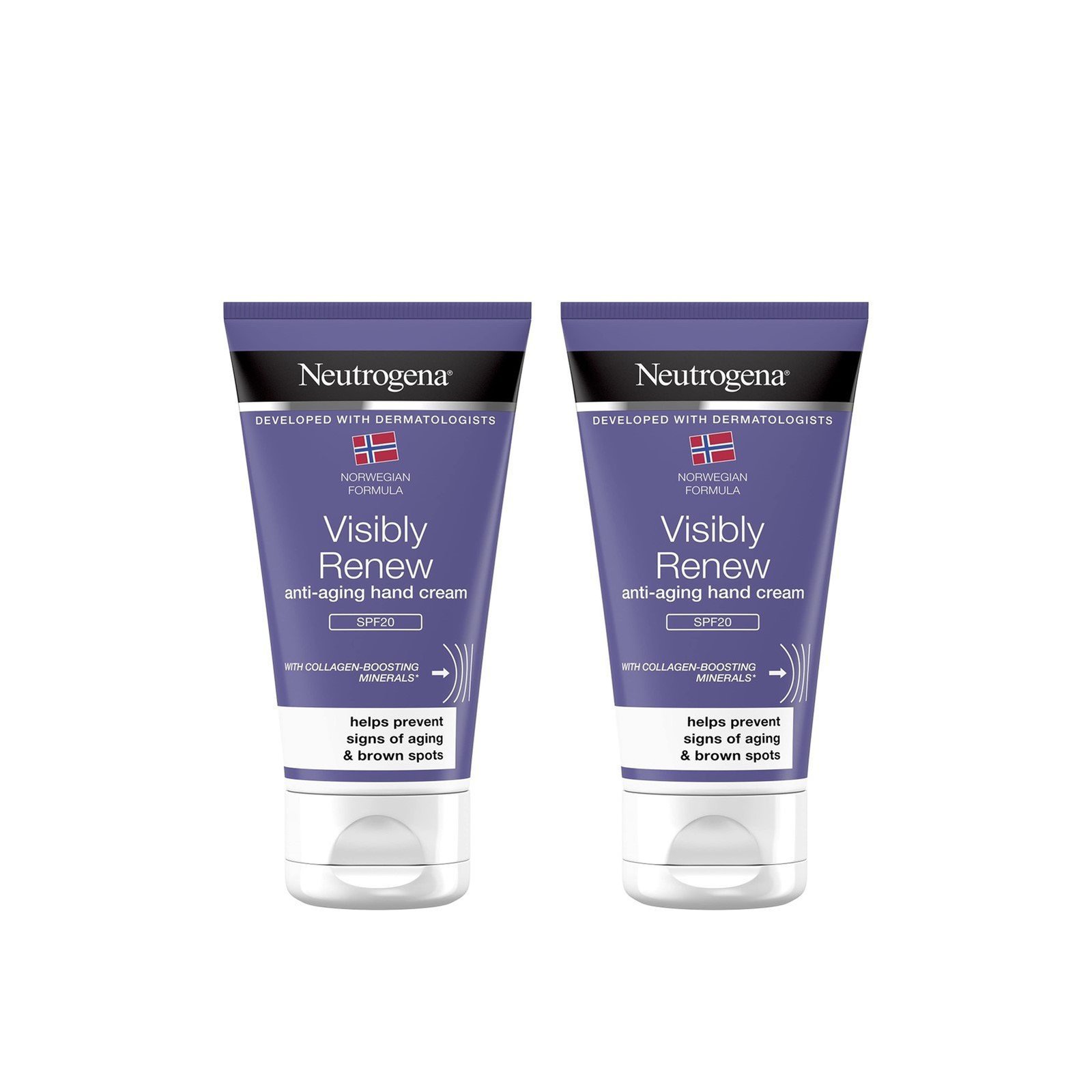 Neutrogena Visibly Renew Anti-Aging Hand Cream SPF20 75ml x2