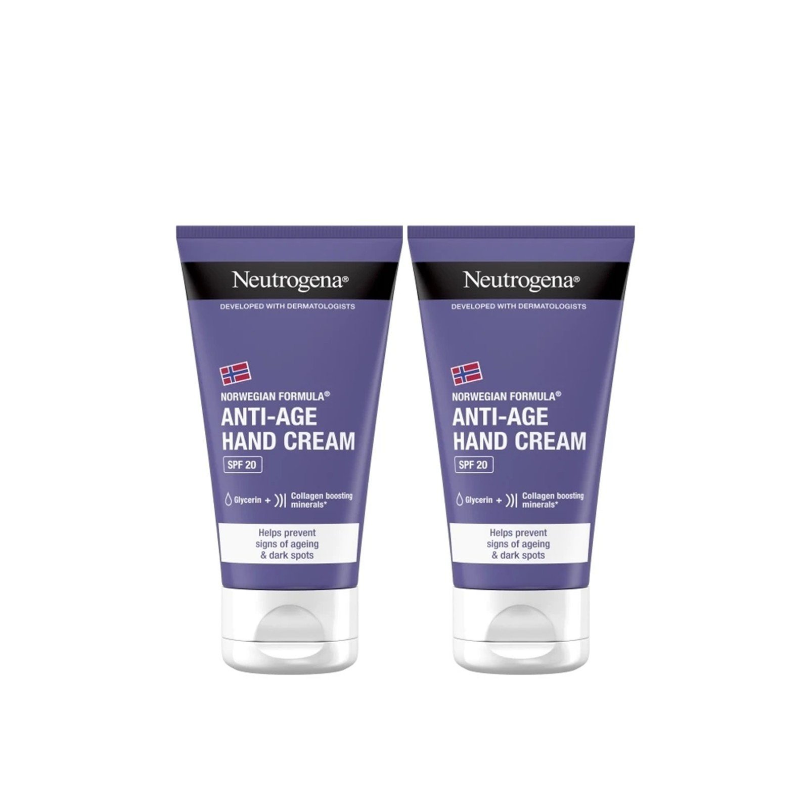 Neutrogena Visibly Renew Anti-Aging Hand Cream SPF20 75ml x2