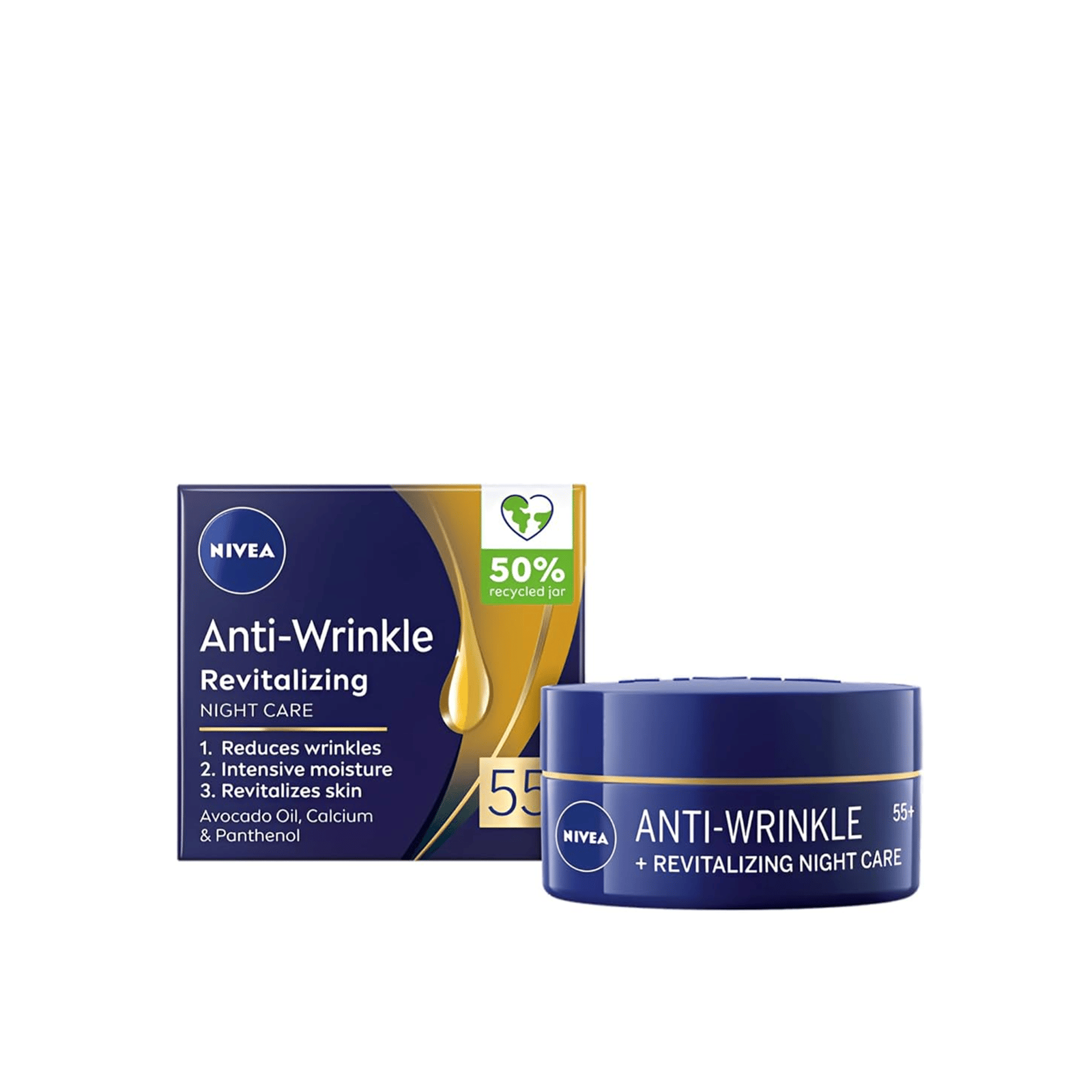 Nivea Anti-Wrinkle Revitalizing Night Cream 55+ 50ml