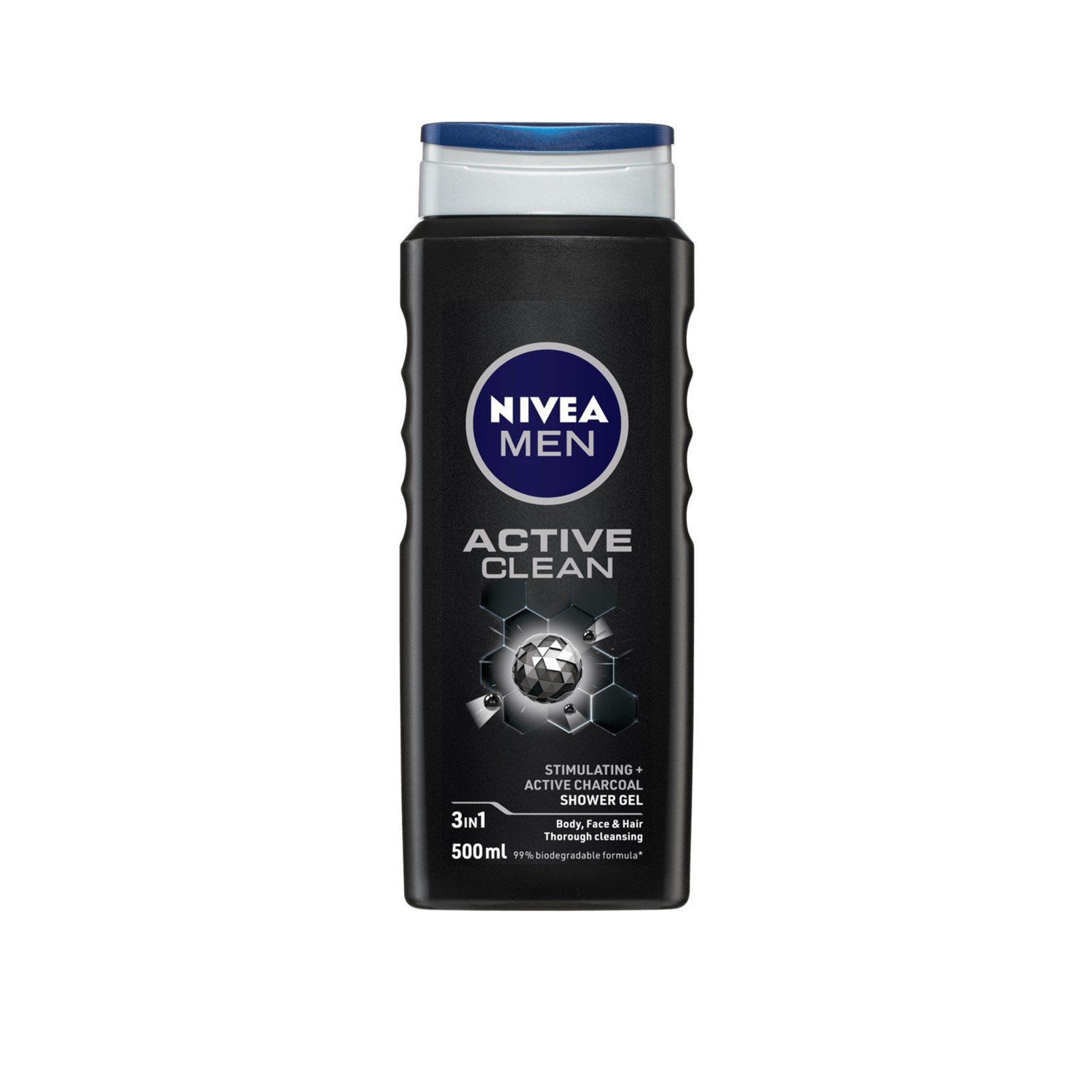 Nivea Men Active Clean 3-In-1 Shower Gel 500ml