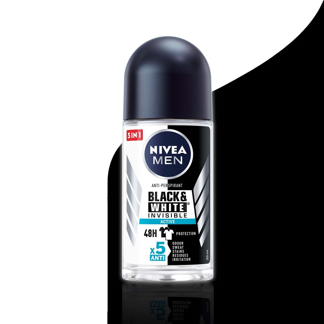 Buy Nivea Black & White Invisible Silky Smooth Roll-On 50ml · Egypt