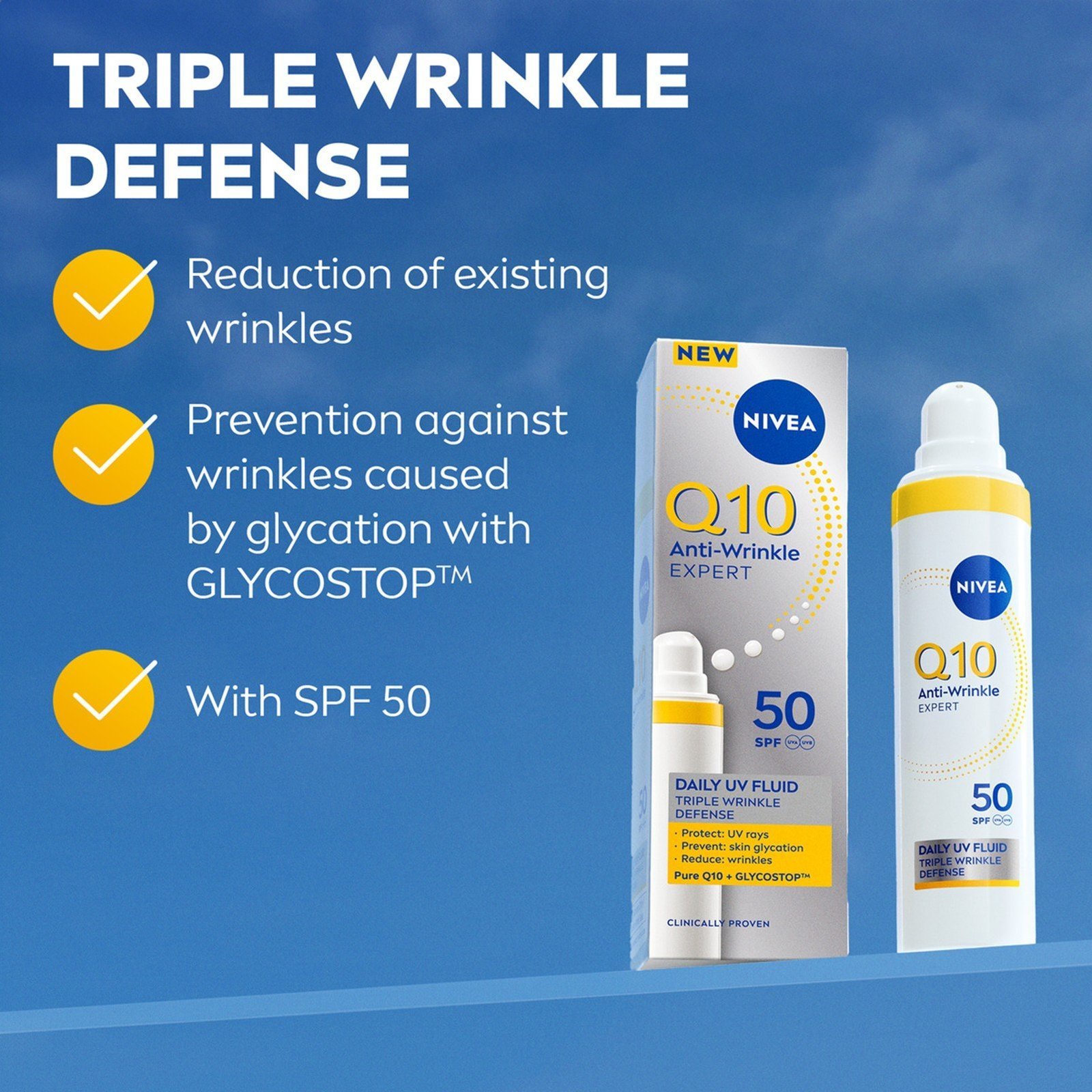 Nivea Q10 Anti-Wrinkles Expert Daily UV Fluid SPF50 40ml