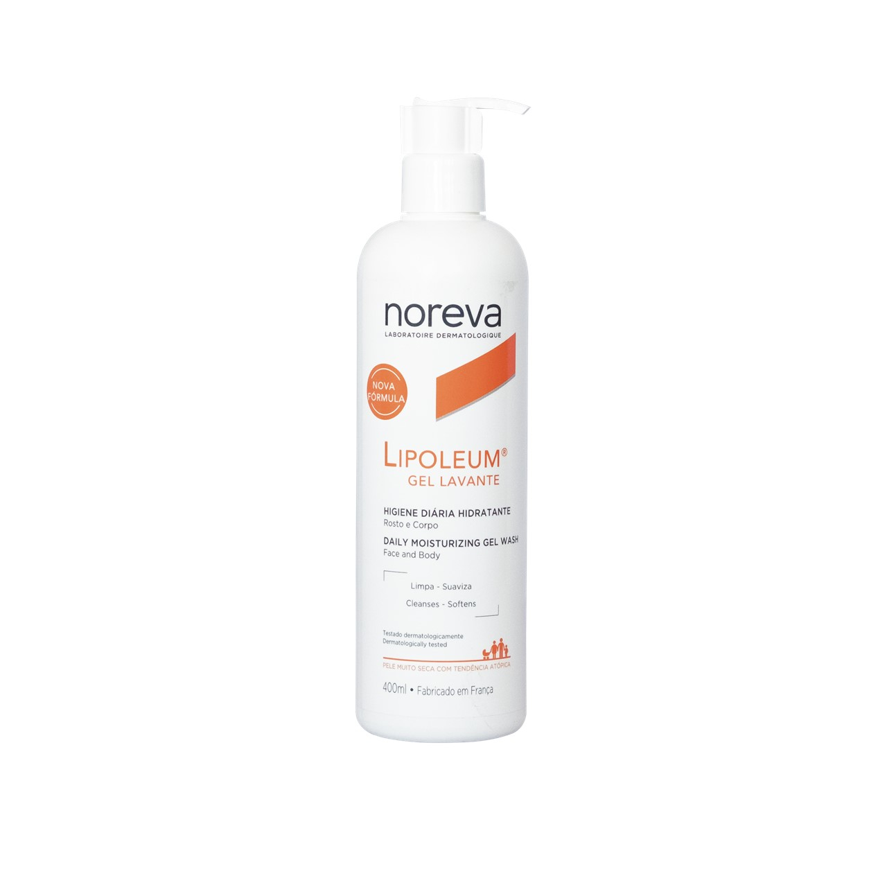 Noreva Lipoleum Daily Moisturizing Gel Wash Face & Body 400ml (13.53fl oz)