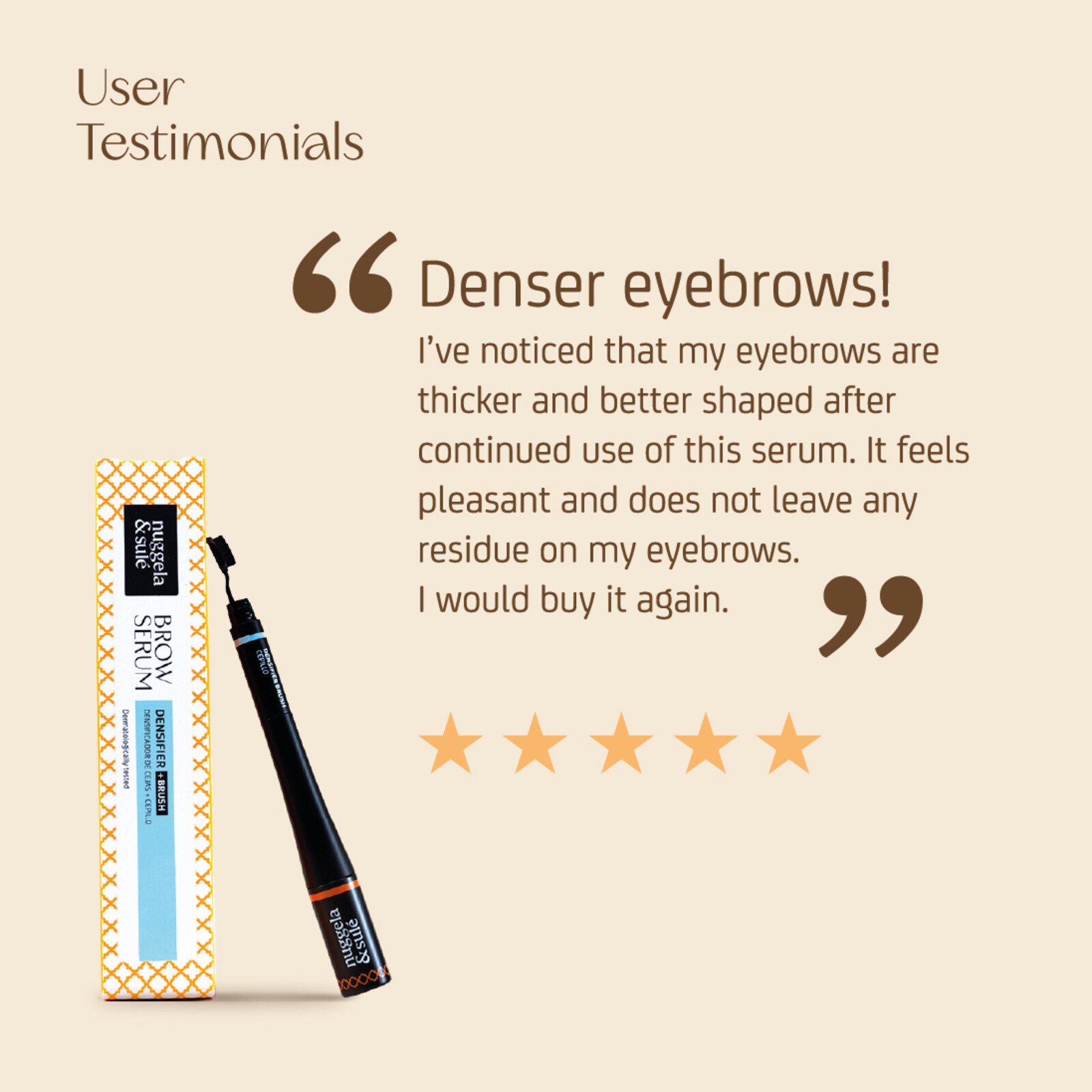 Nuggela & Sulé Brow Serum Densifier + Brush 5ml