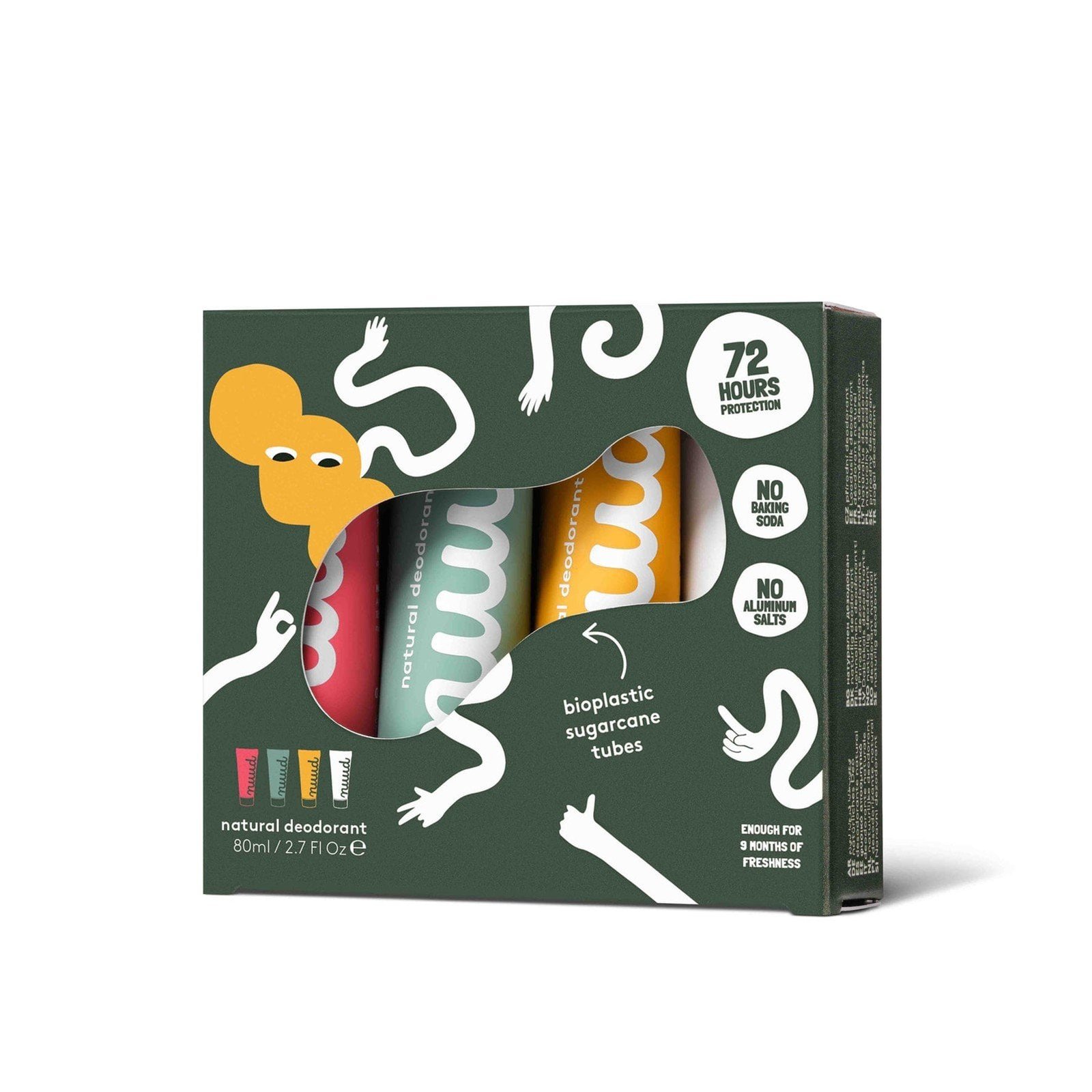 nuud Cream Deodorant Family Pack 20ml x4