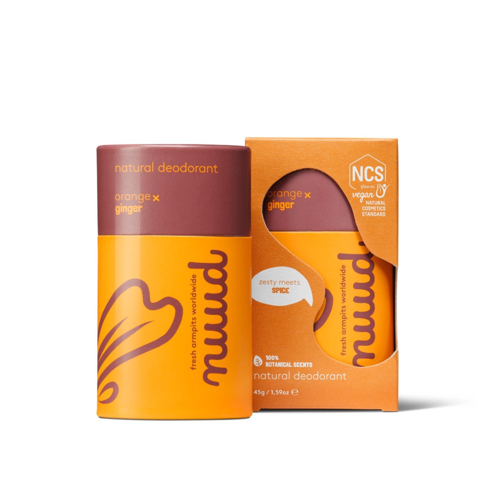 nuud Orange x Ginger Stick Natural Deodorant 45g