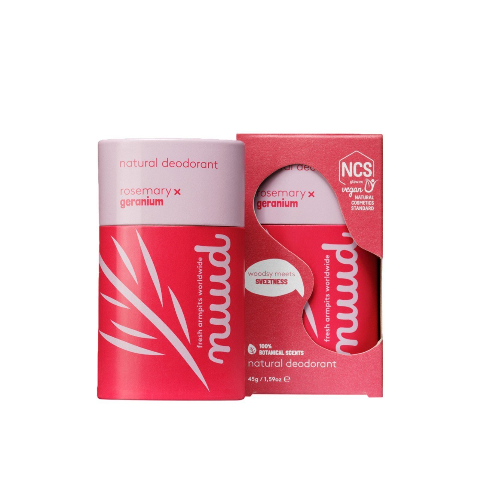 nuud Rosemary x Geranium Stick Natural Deodorant 45g