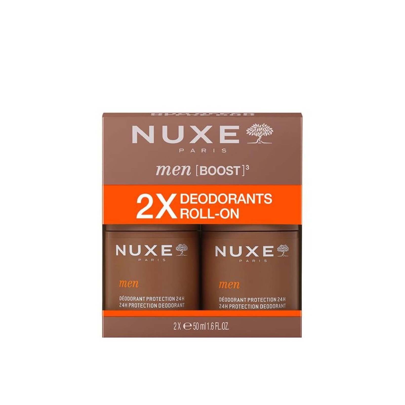 NUXE Men [BOOST]³ 24h Protection Deodorant 50ml x2